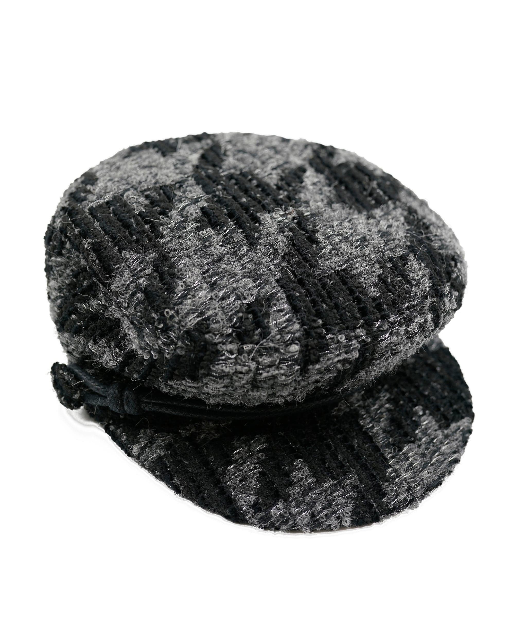 Maison Michel Maison Michel Pied de Poule tweed black and grey hat ASL5079