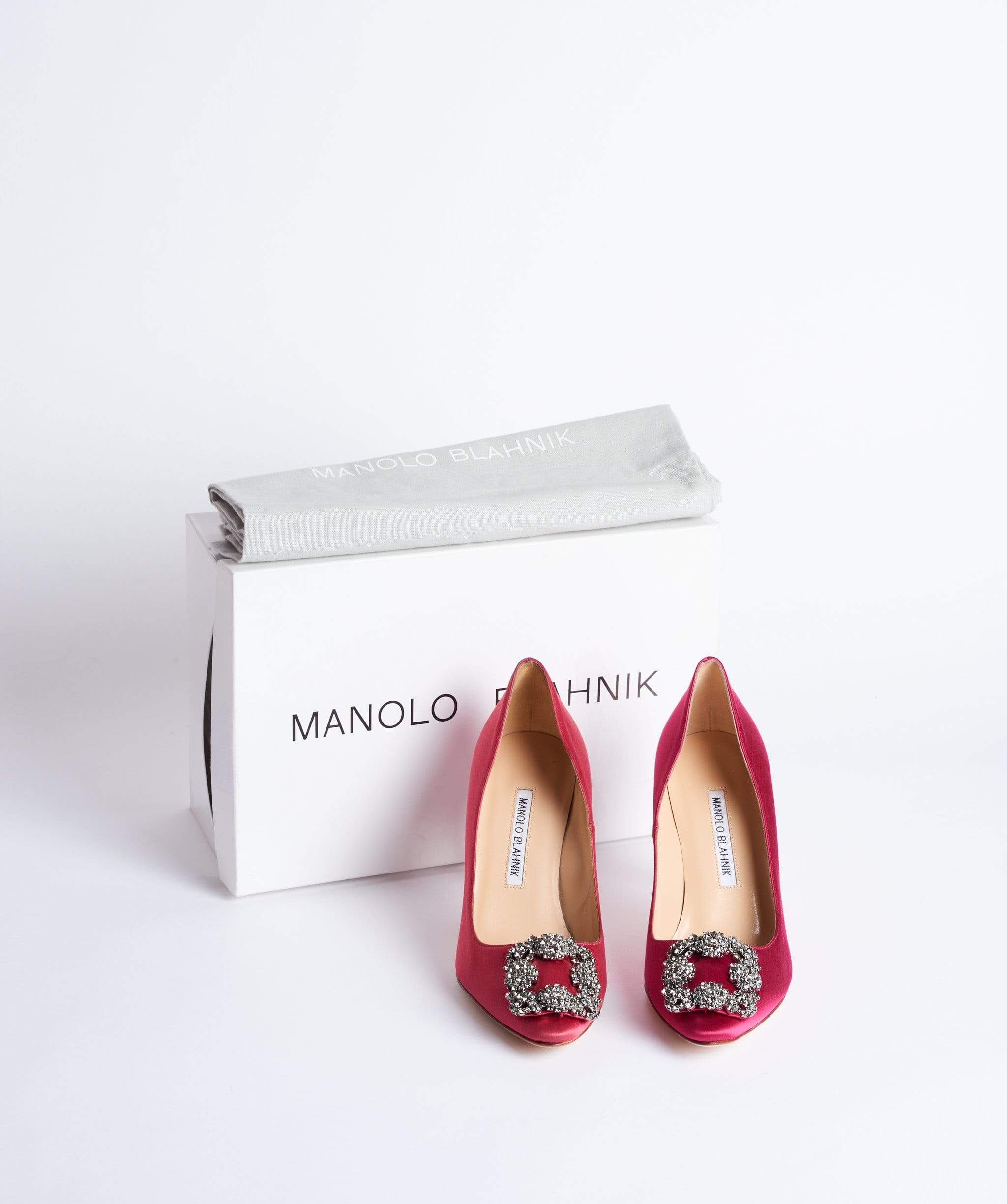 Manolo Blahnik Manolo Blahnik Hangisi Satin Pumps