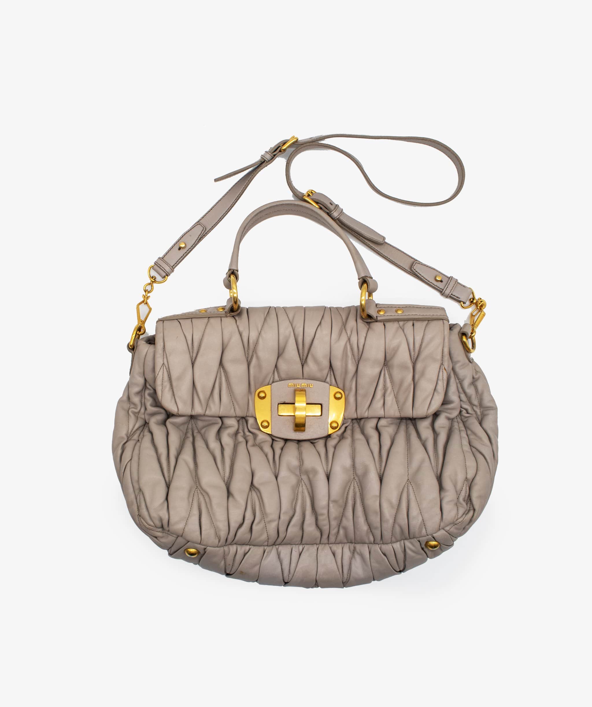 Miu Miu Miu Miu Matelasse Leather 2Way Handbag