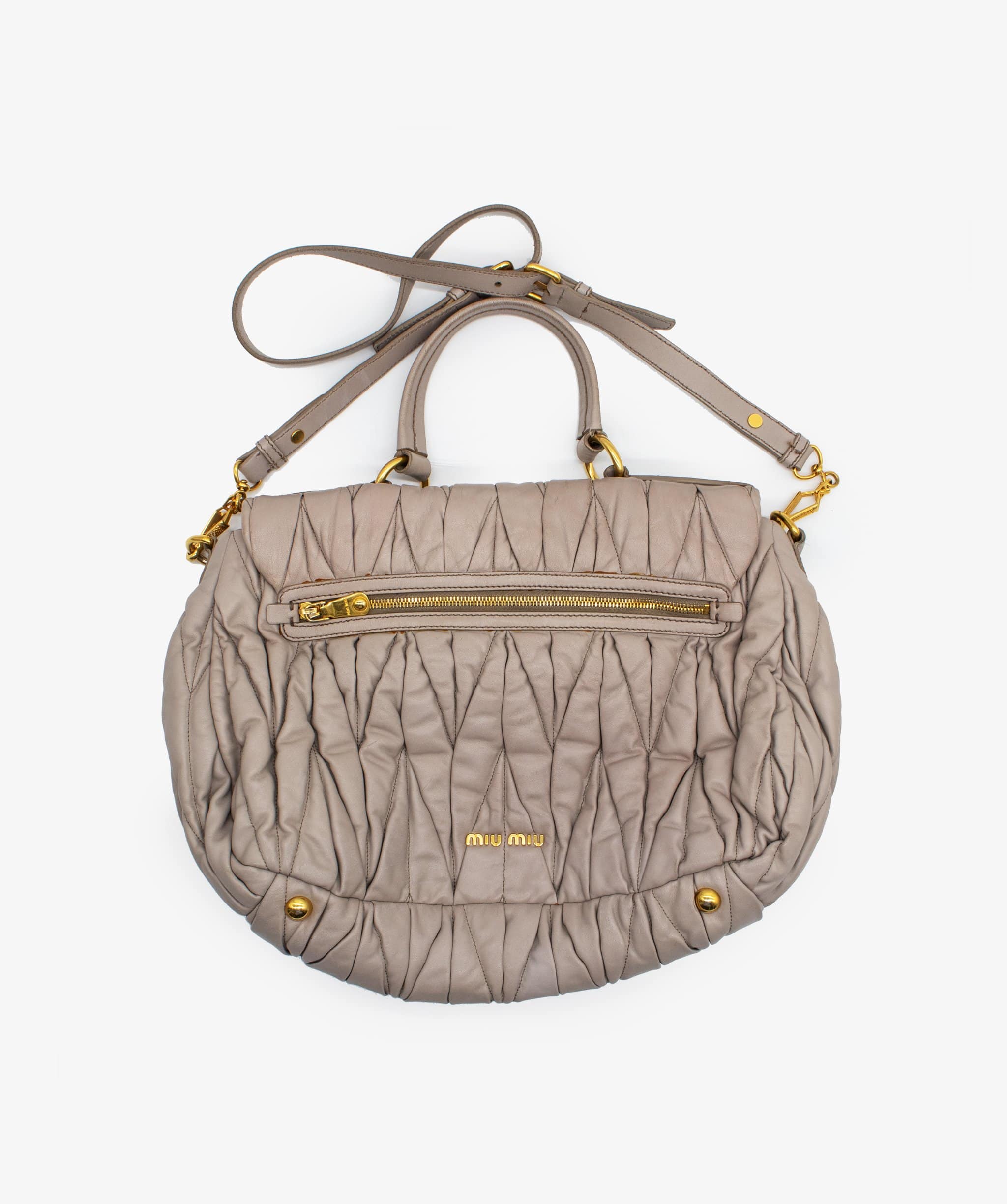 Miu Miu Miu Miu Matelasse Leather 2Way Handbag