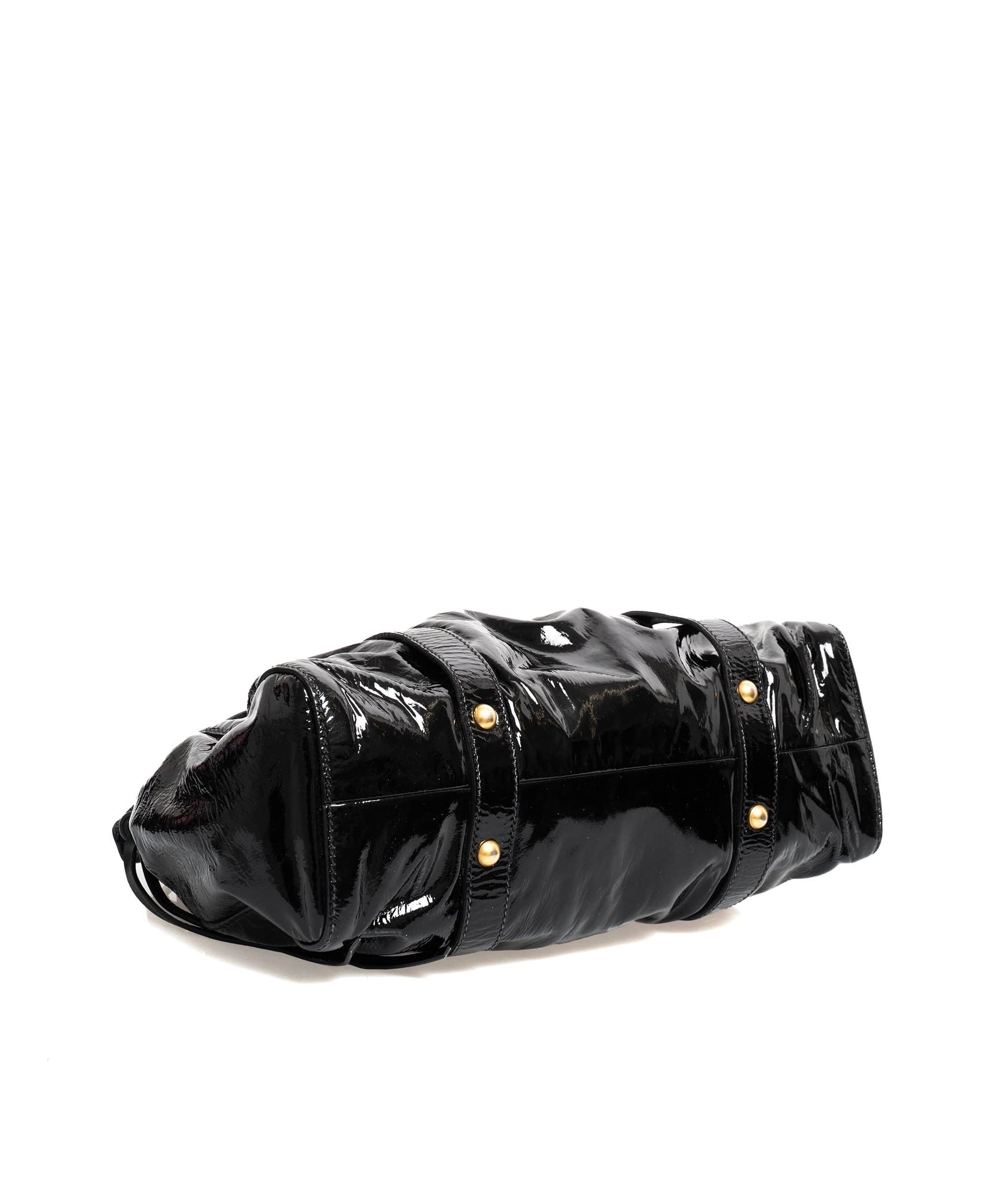 Miumiu Miu Miu black patent bag - ASL1890