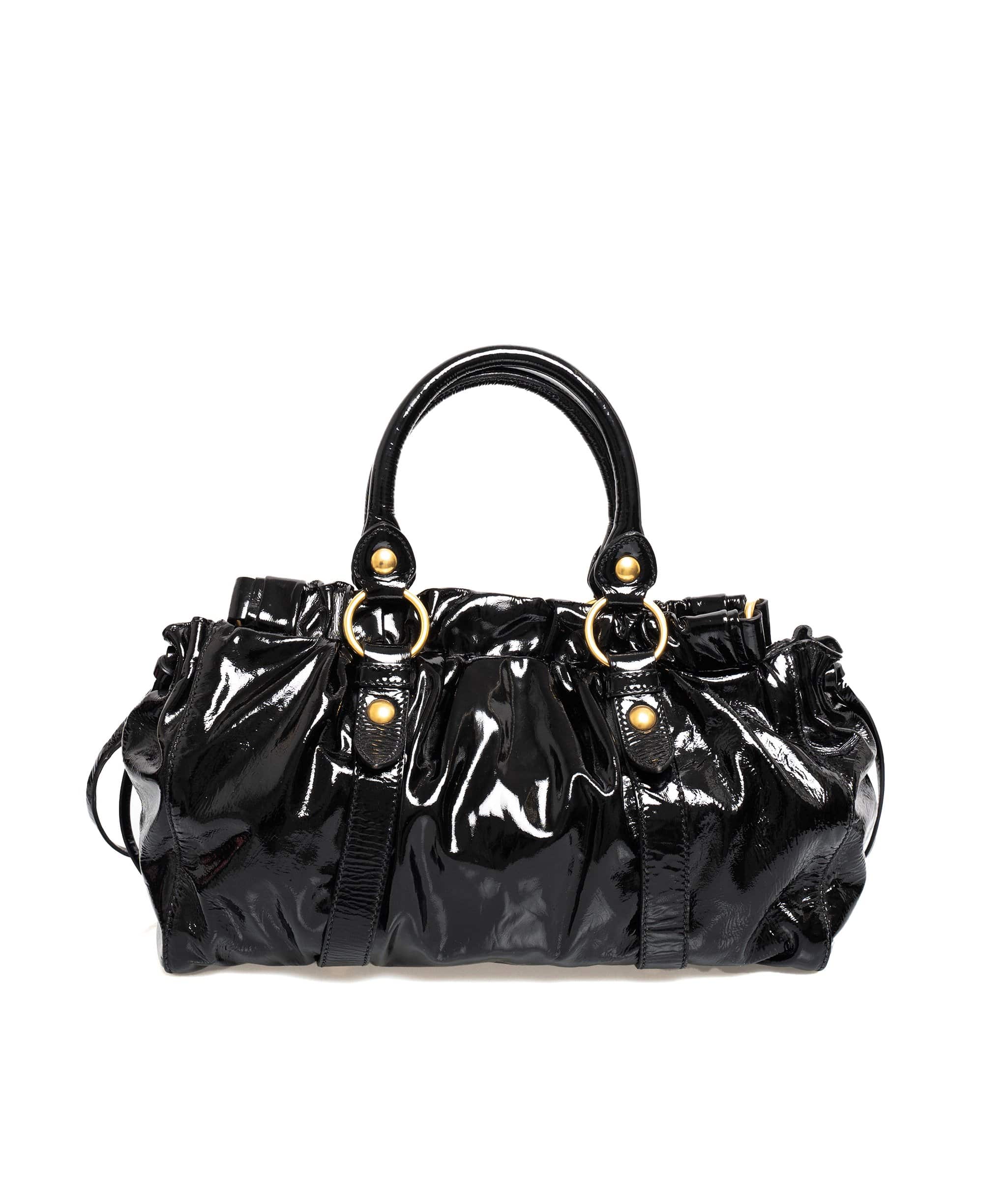 Miumiu Miu Miu black patent bag - ASL1890