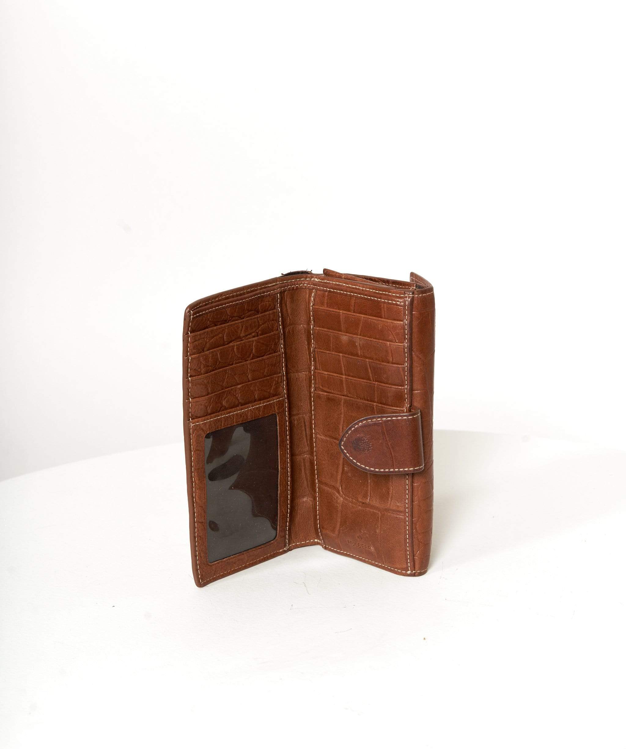 Mulberry Mulberry Brown Crocodile Embossed Wallet