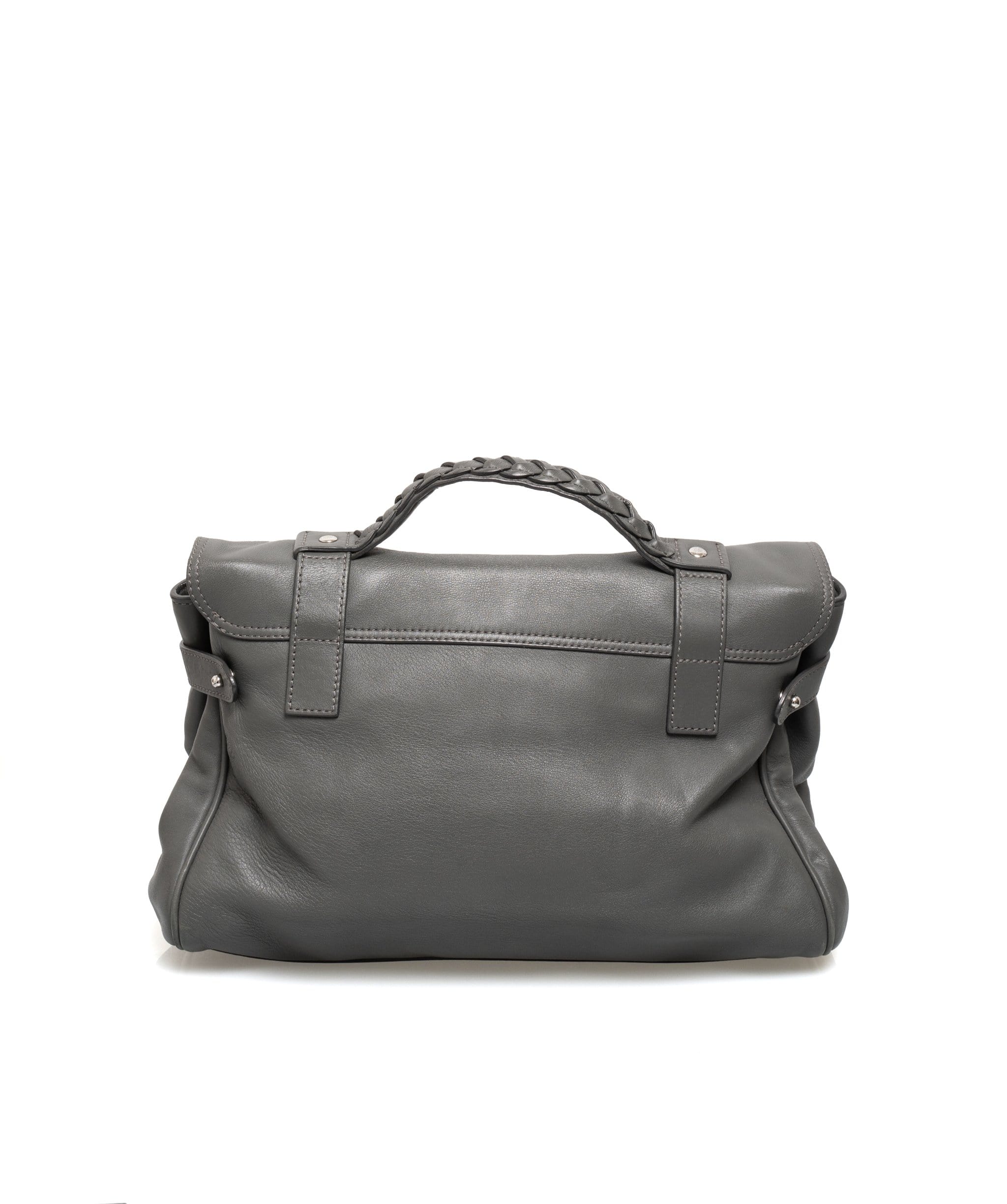 Mulberry Mulberry Grey Leather Alexa Bag PHW - AGC1037