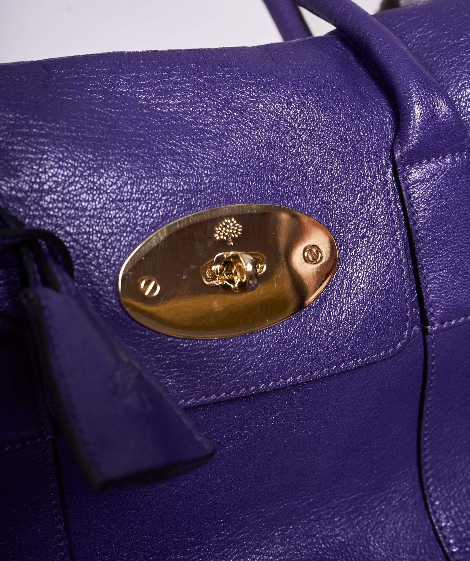 Mulberry Mulberry Purple Leather Bayswater GHW  AGL1001