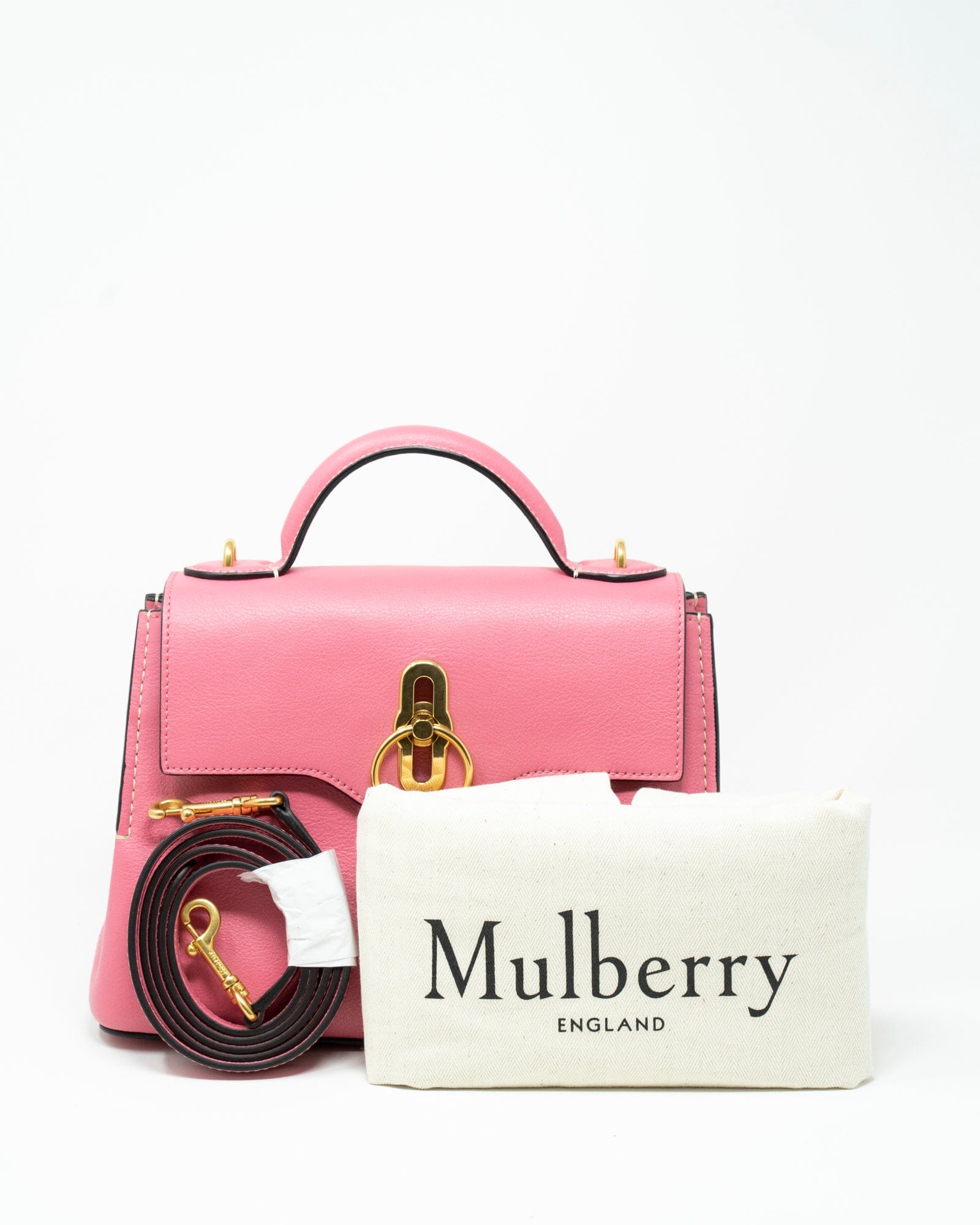 Mulberry Mulberry seaton small leather bag in hot pink, with gold hardware.  - AGL2013