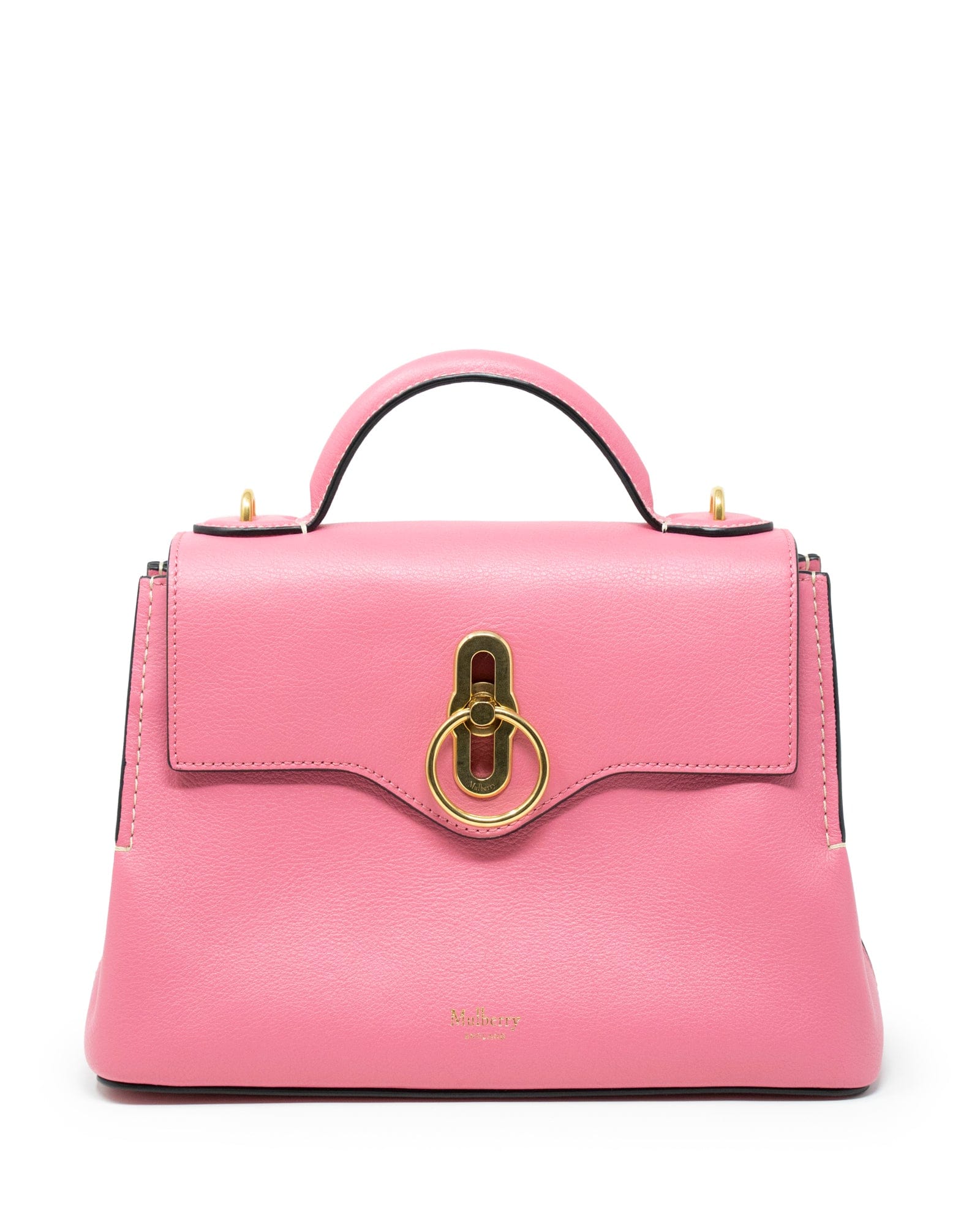 Mulberry Mulberry seaton small leather bag in hot pink, with gold hardware.  - AGL2013