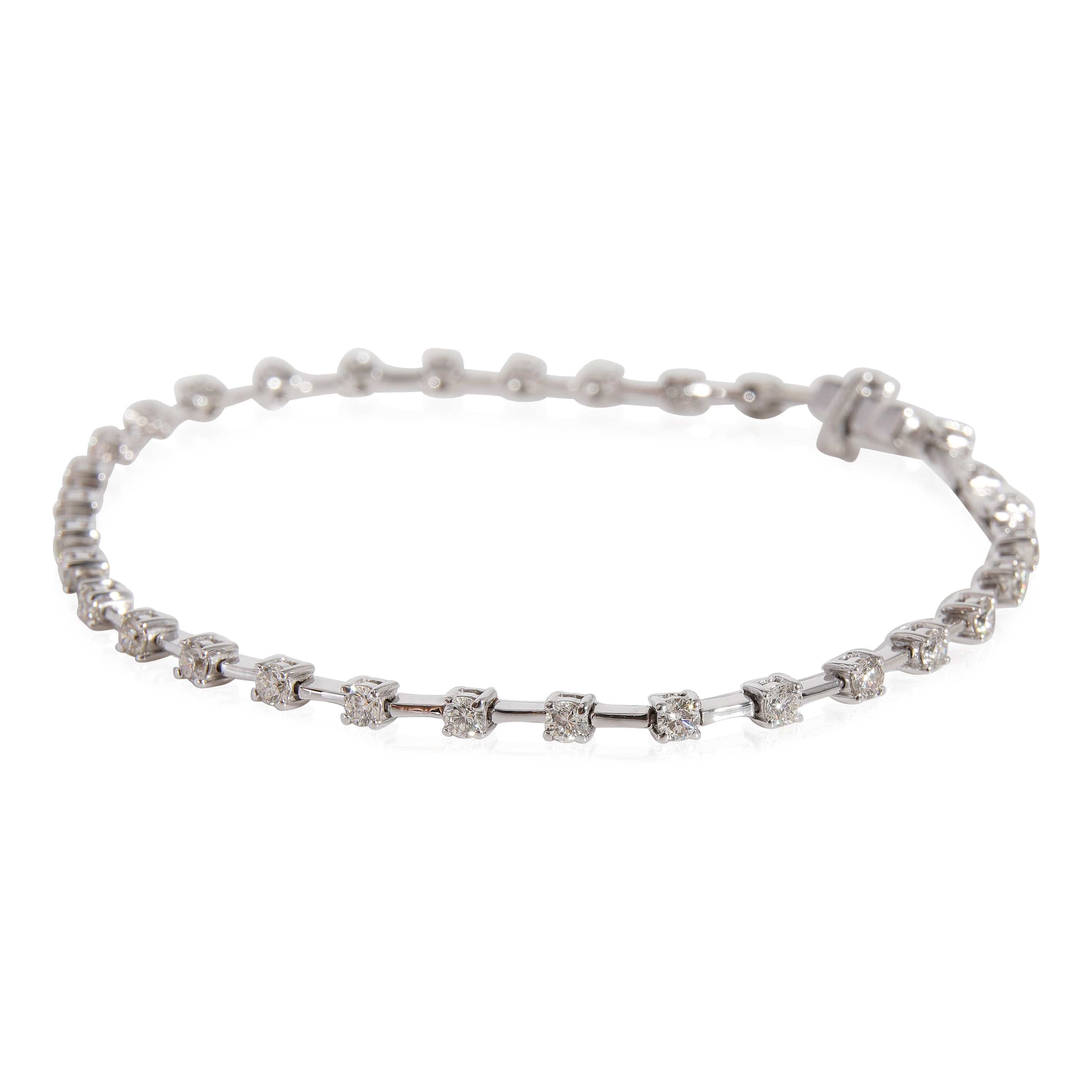 myGemma Diamond Tennis Bracelet in 18k White Gold 1.52 CTW