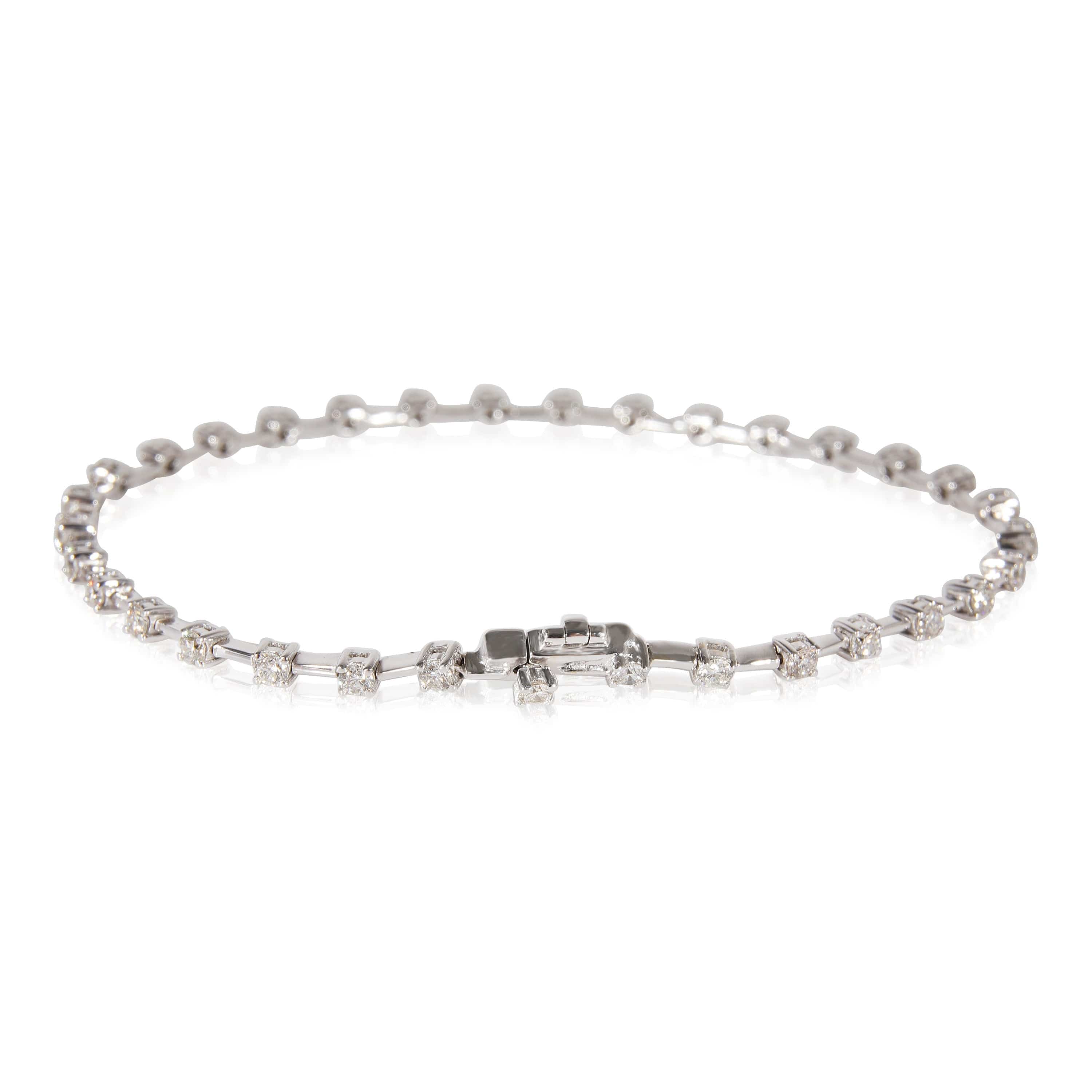 myGemma Diamond Tennis Bracelet in 18k White Gold 1.52 CTW