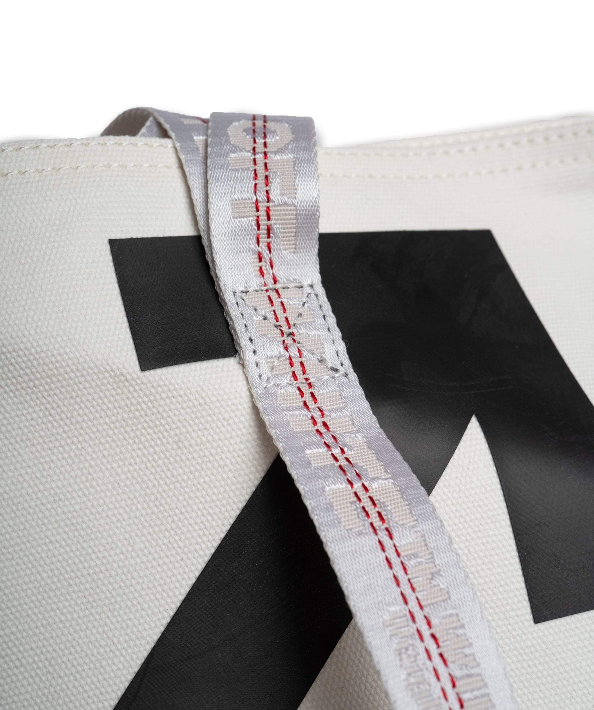 Off White Off White White Canvas Tote Bag  AGL1077