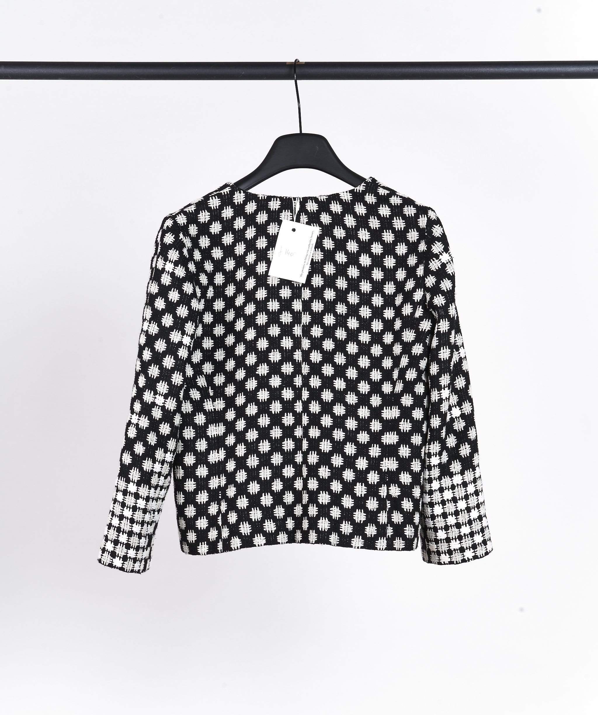 Oscar De La Renta Oscar De La Renta Black and White Cropped Blazer Size 2