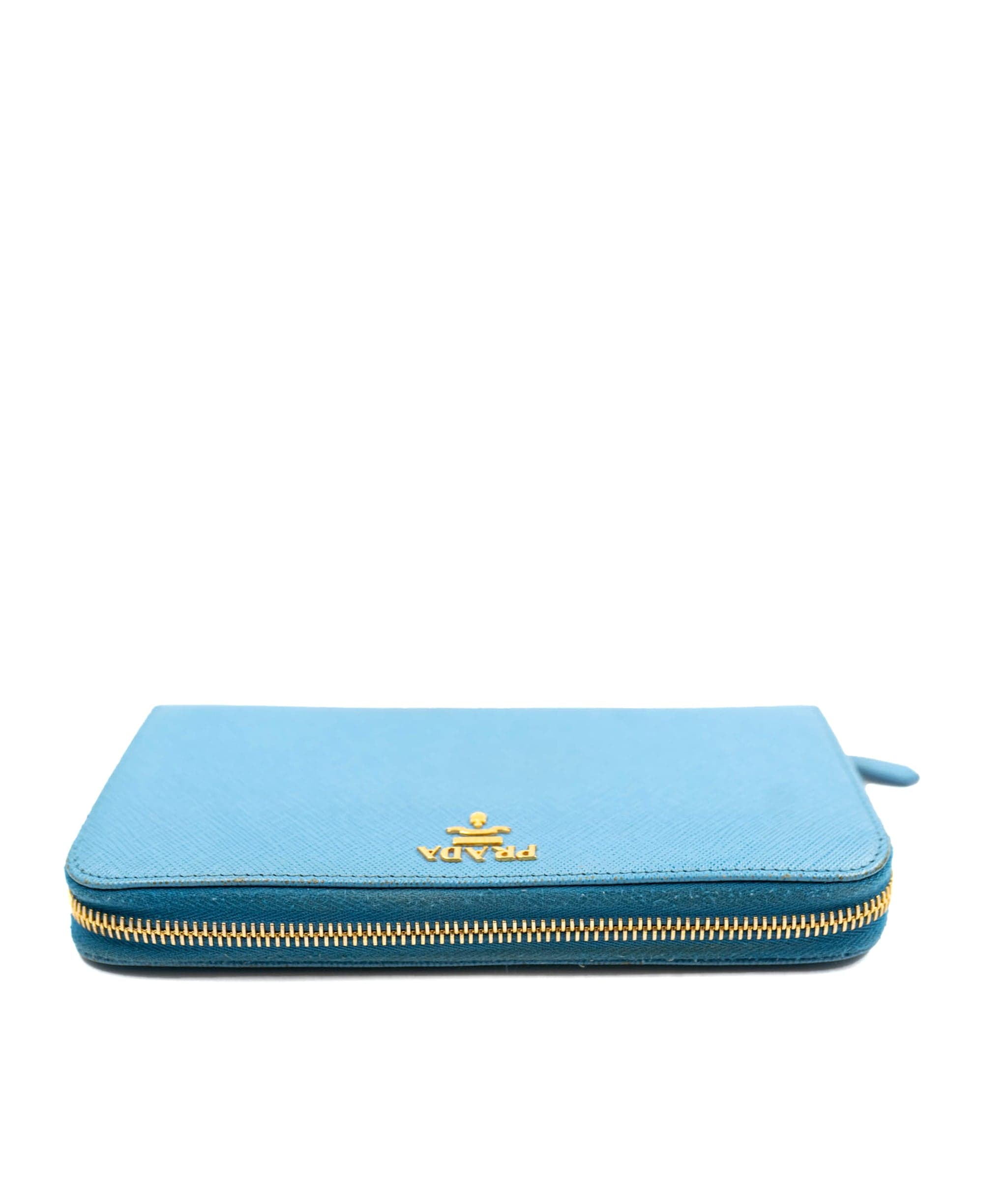 Prada Prada Light Blue Saffiano Zippy Long Wallet - AWC1679