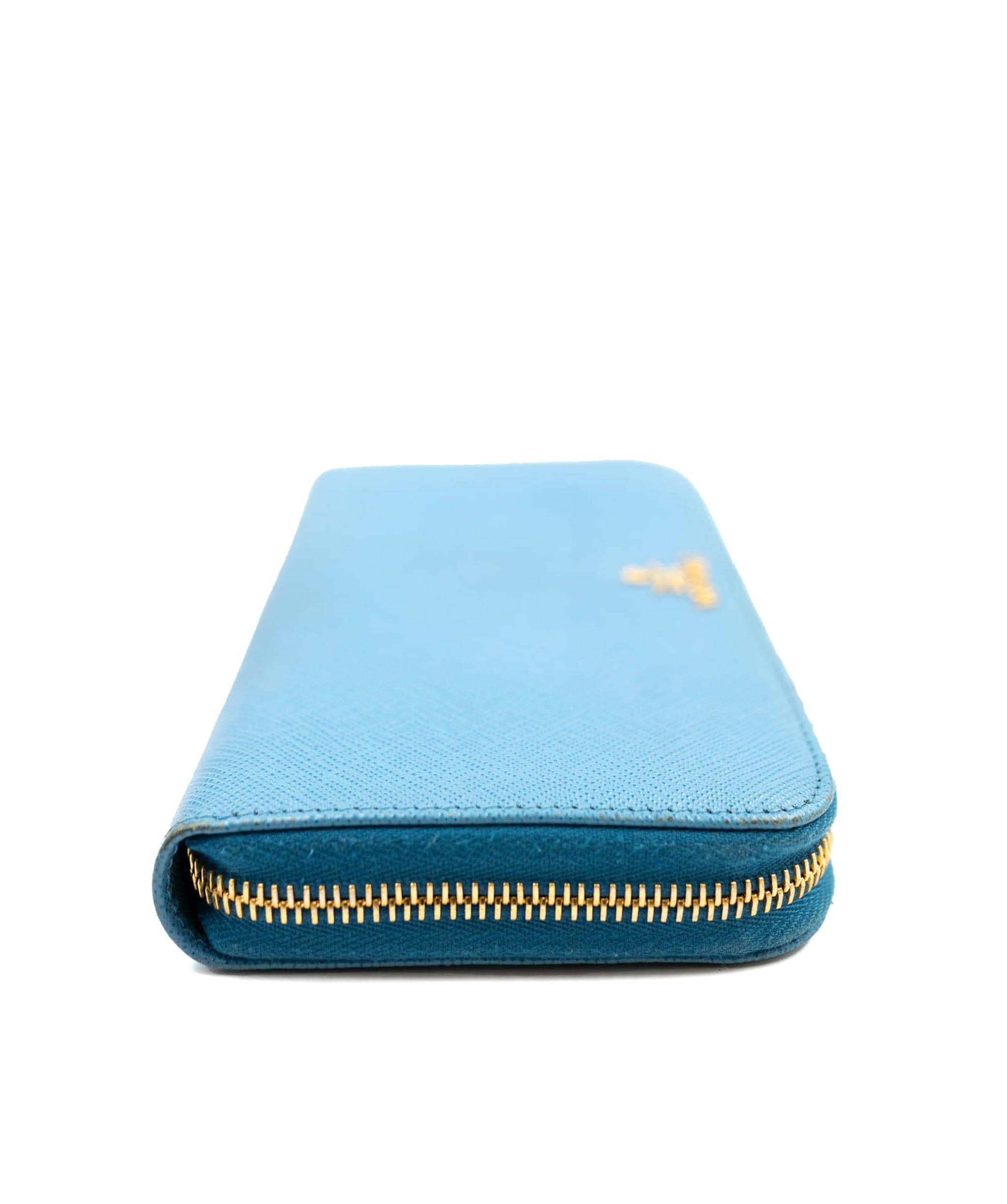 Prada Prada Light Blue Saffiano Zippy Long Wallet - AWC1679