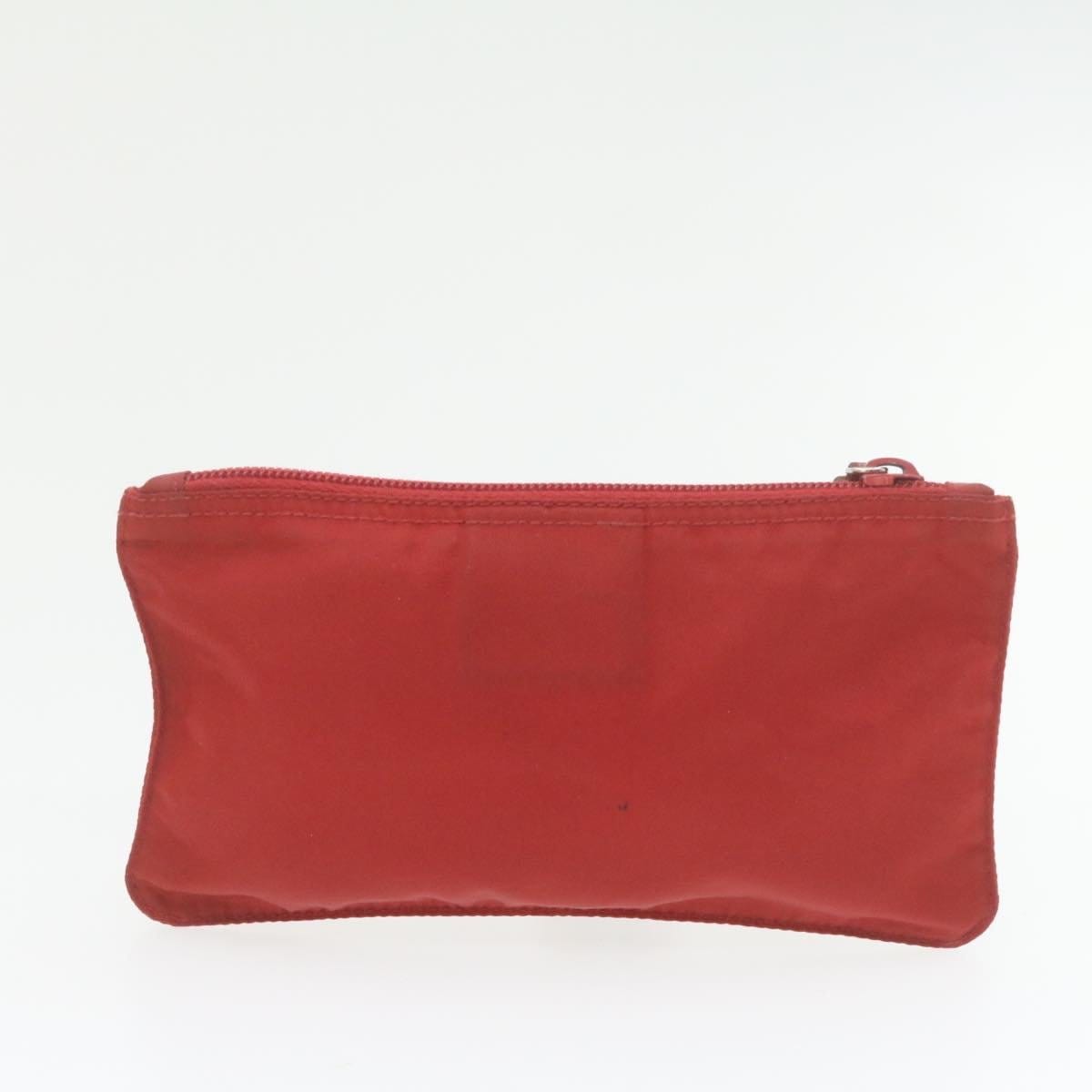 Prada PRADA Nylon Flat Red Pouch MW2287