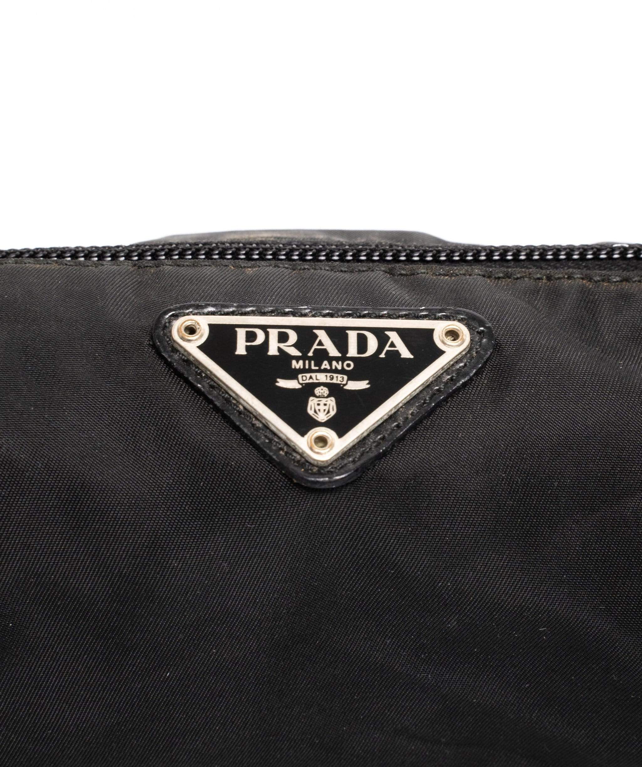 Prada PRADA Nylon Round Small Black Pouch MW2268