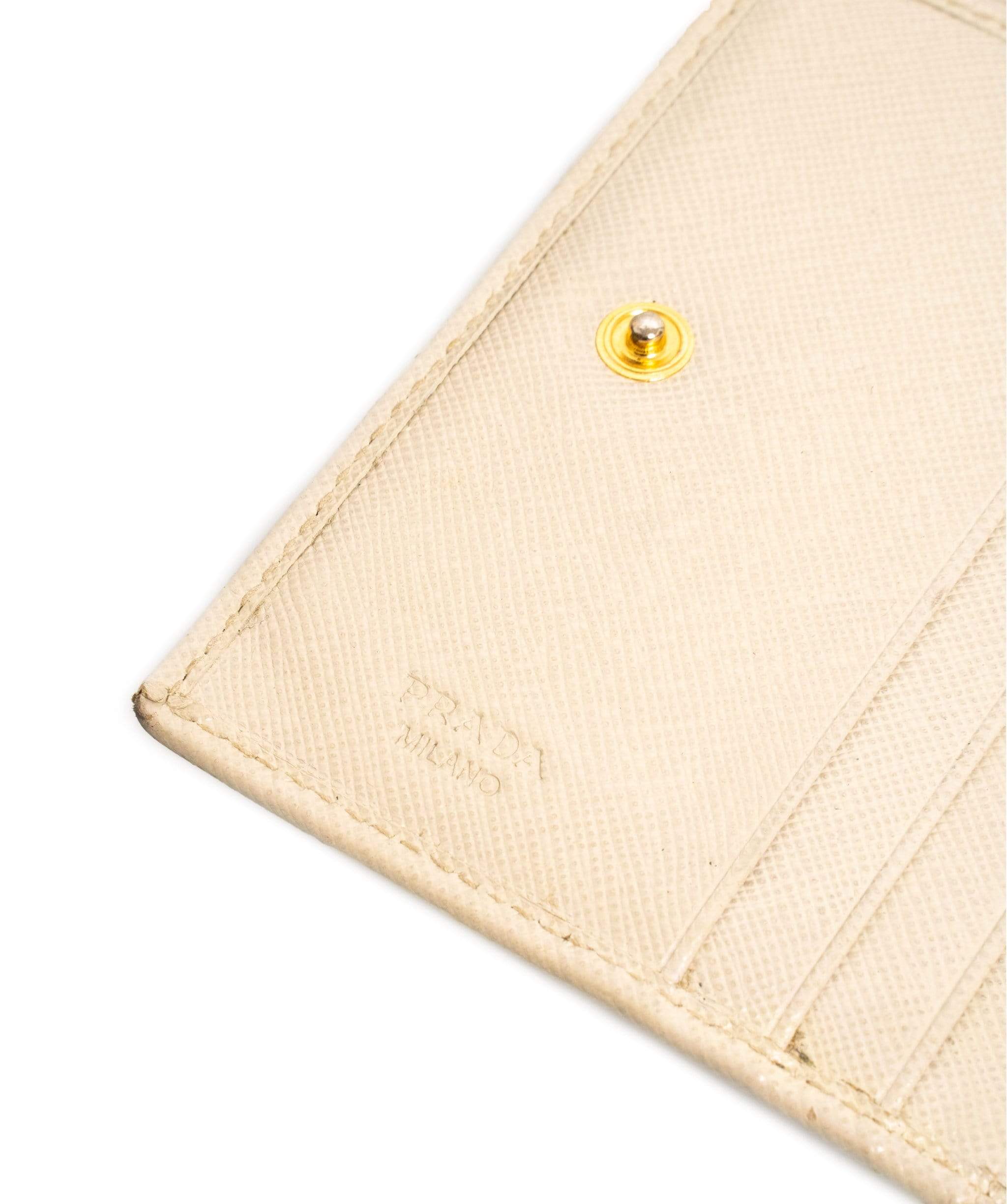 Prada Prada Small White Saffiano Wallet MW1534