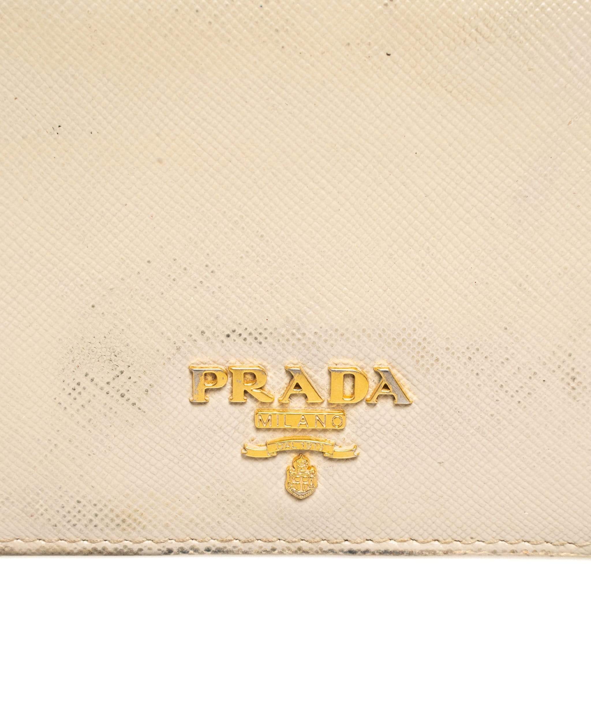 Prada Prada Small White Saffiano Wallet MW1534