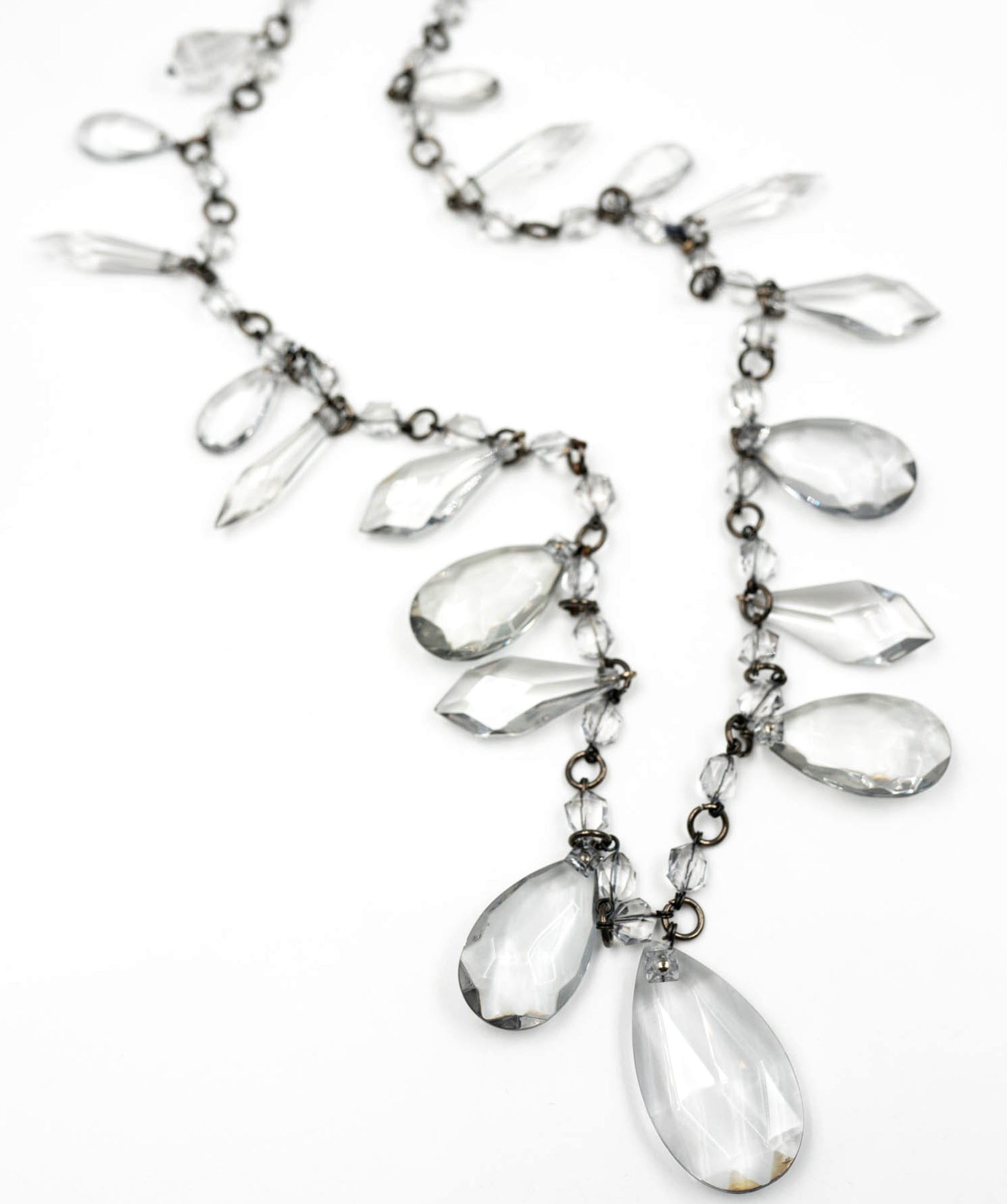 Prada Prada Teardrop Necklace Acrylic Silver Necklace - AWL3708