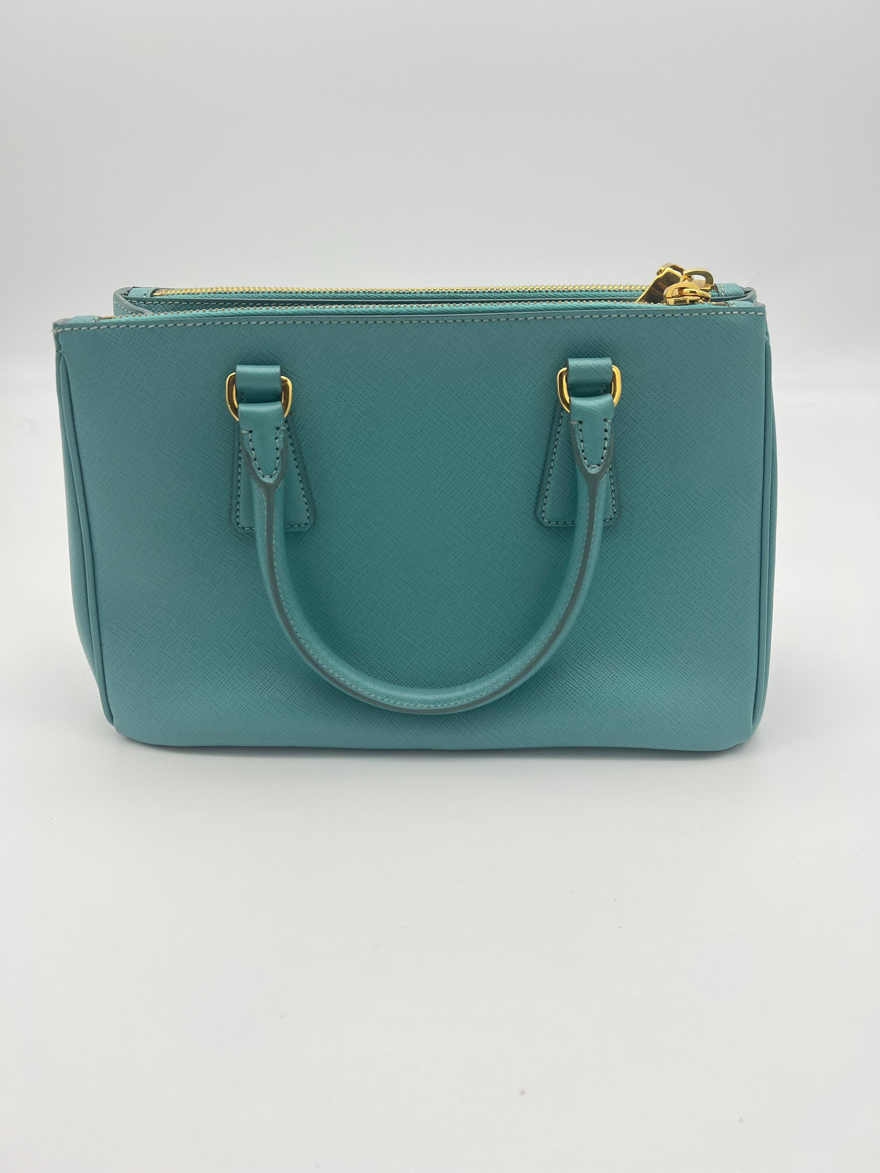 Prada Prada Bag Safiano LEather Light Blue UIL1056