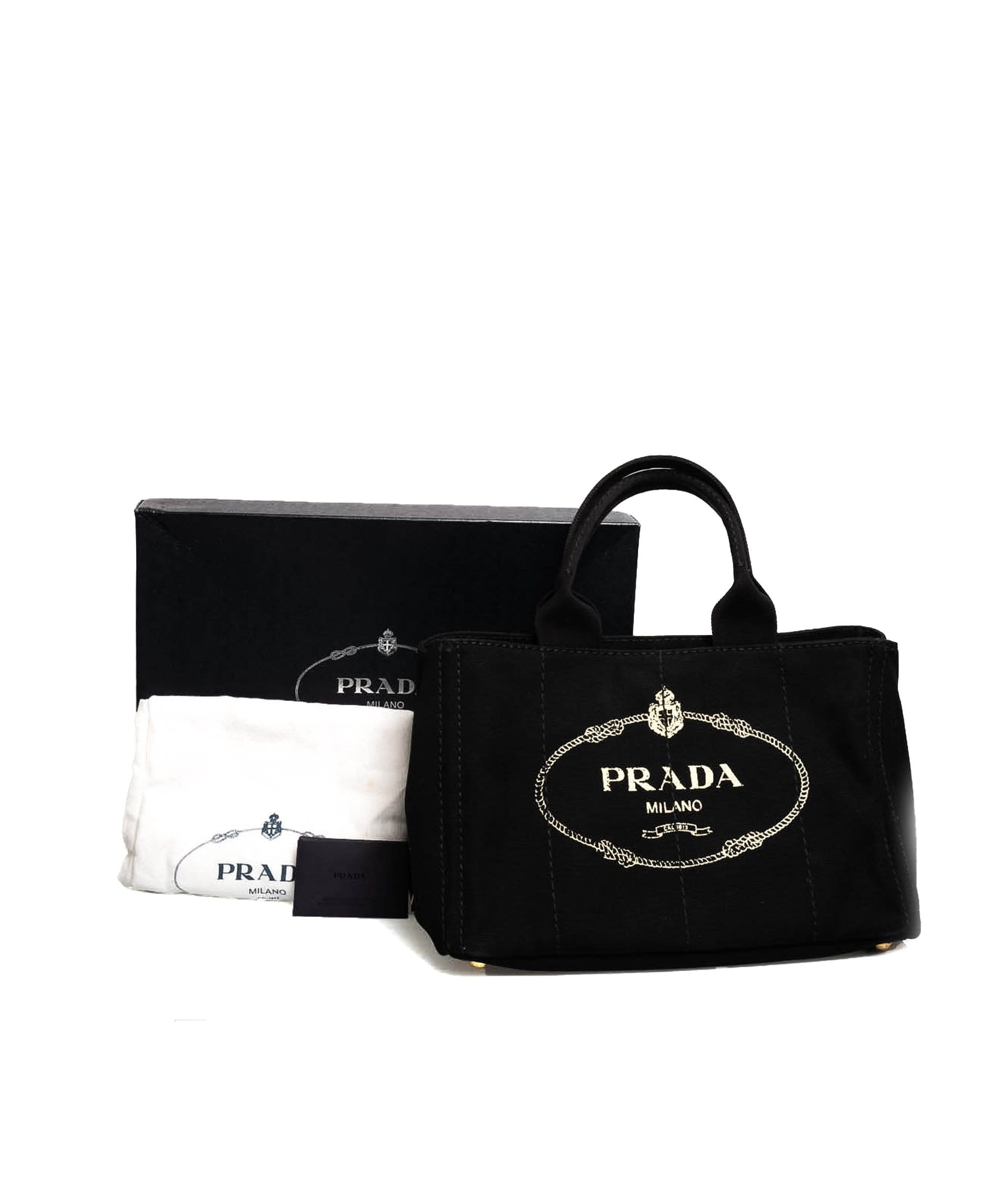 Prada Prada Black Canapa Tote Bag GM - AWL1933