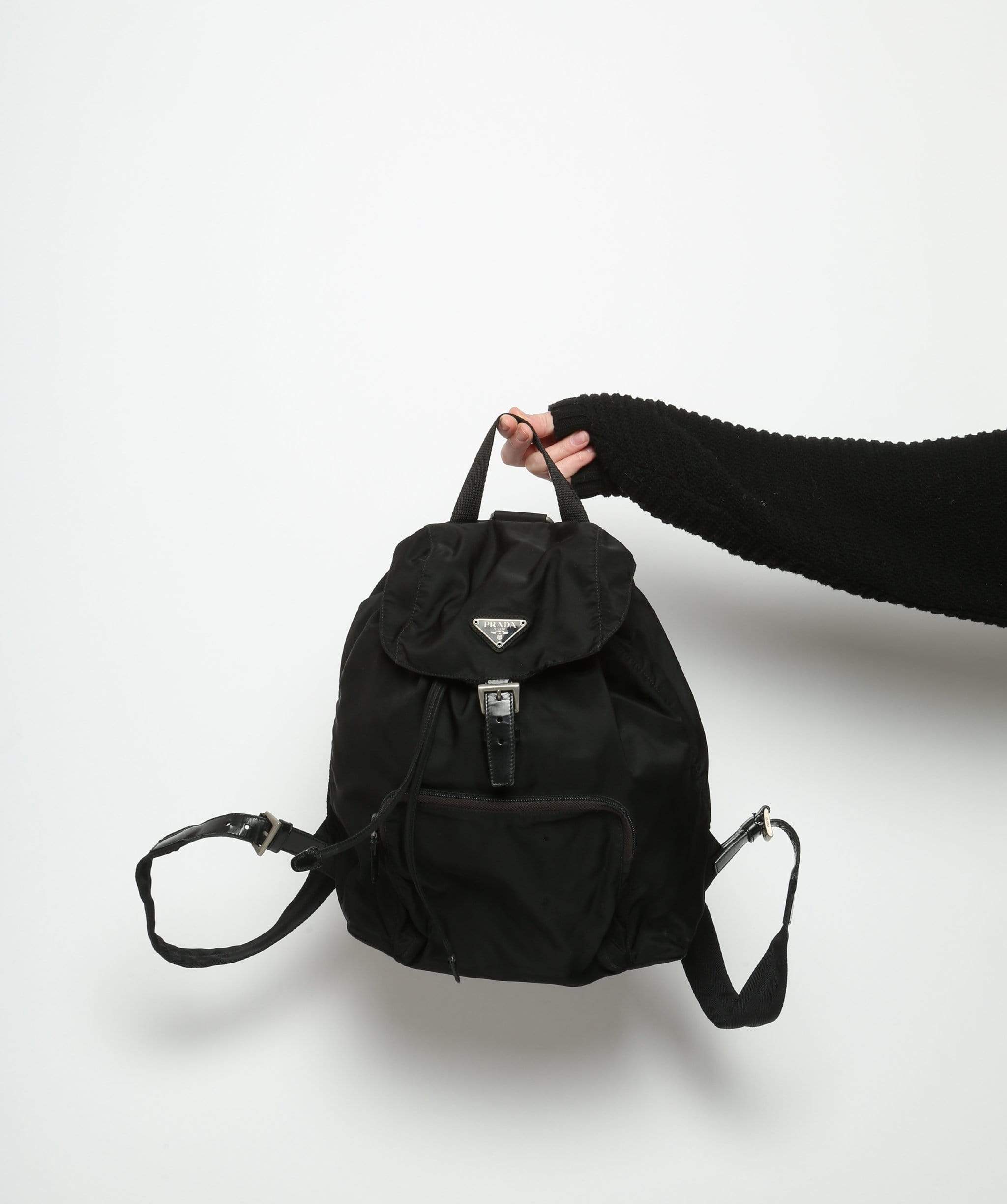 Prada Prada Black Nylon Backpack with Single Pocket 58