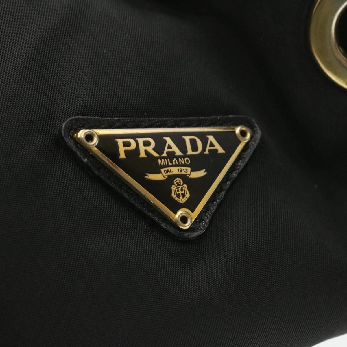 Prada PRADA Black Nylon Chain Shoulder Bag 53