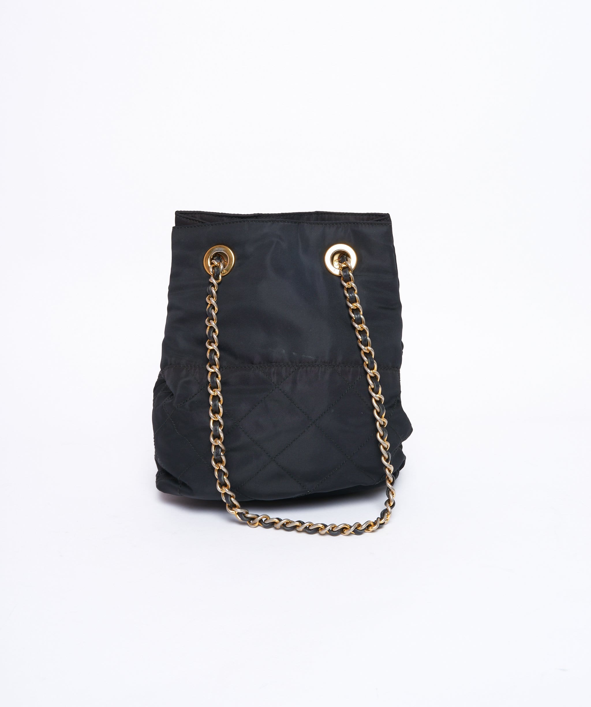 Prada PRADA Black Nylon Chain Shoulder Bag 53