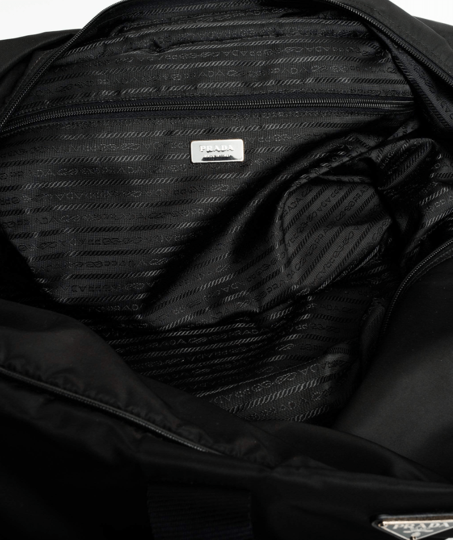 Prada Prada Black Nylon Duffle Travel Bag