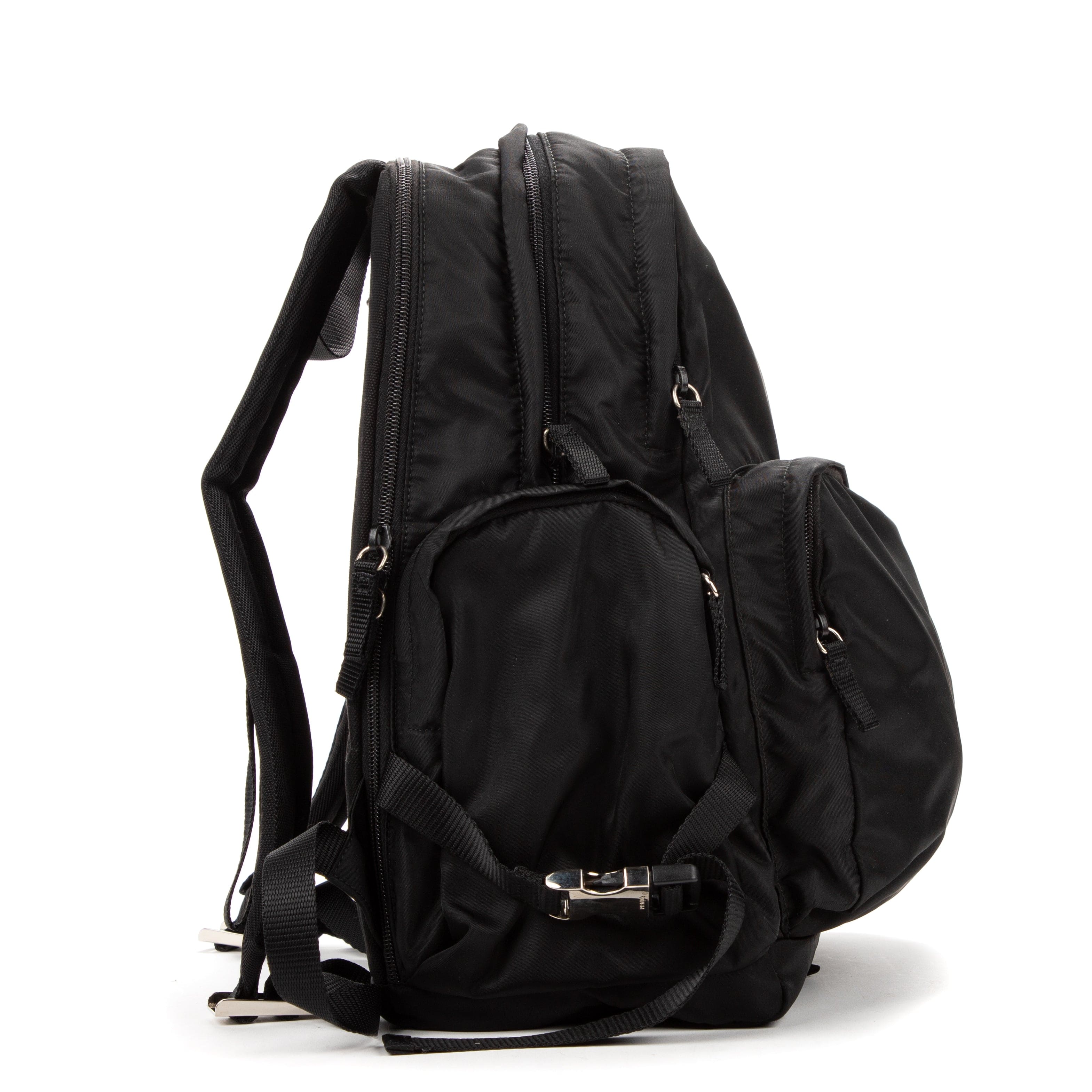 Prada Prada Black Nylon Large Mountainering  Backpack - AWC1672