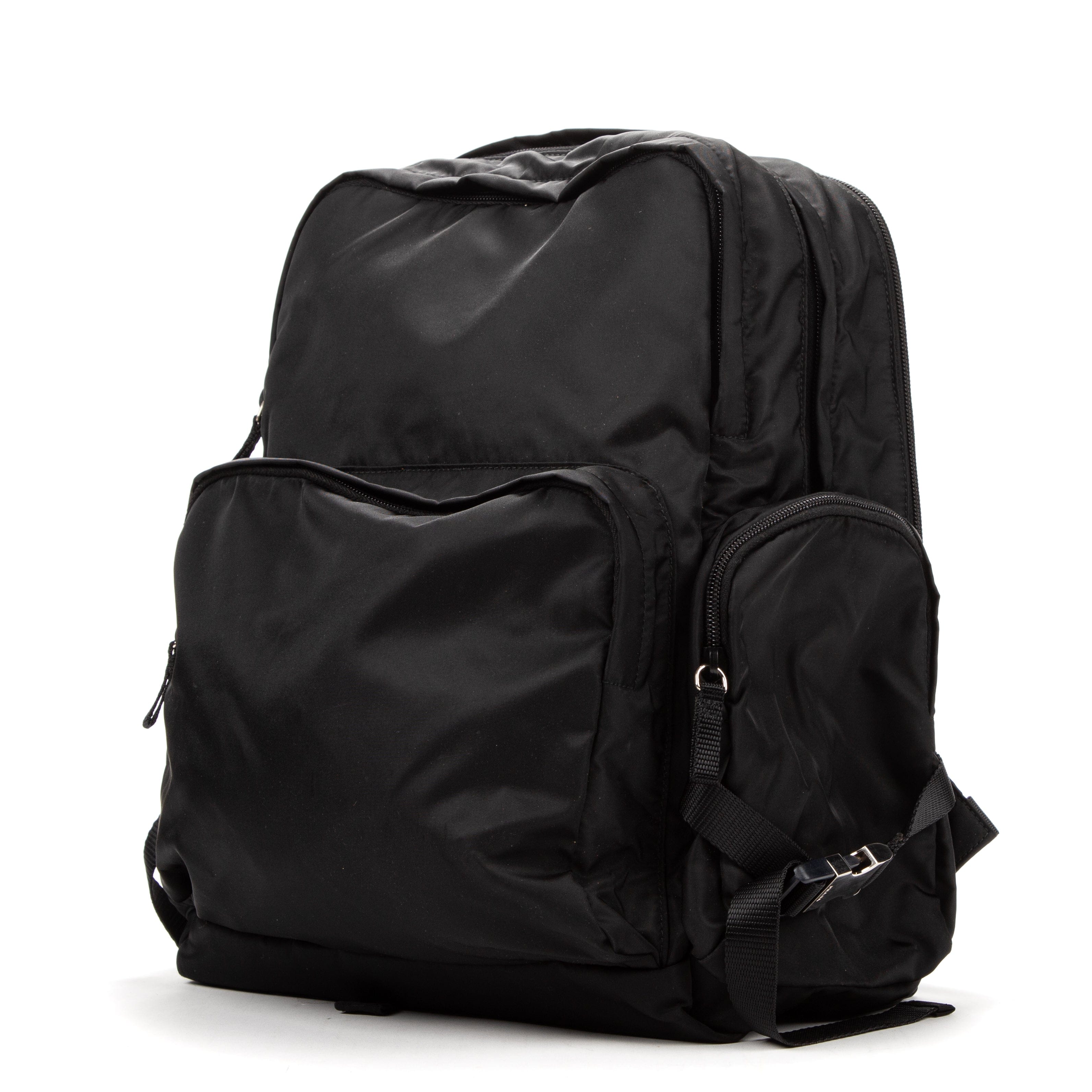 Prada Prada Black Nylon Large Mountainering  Backpack - AWC1672