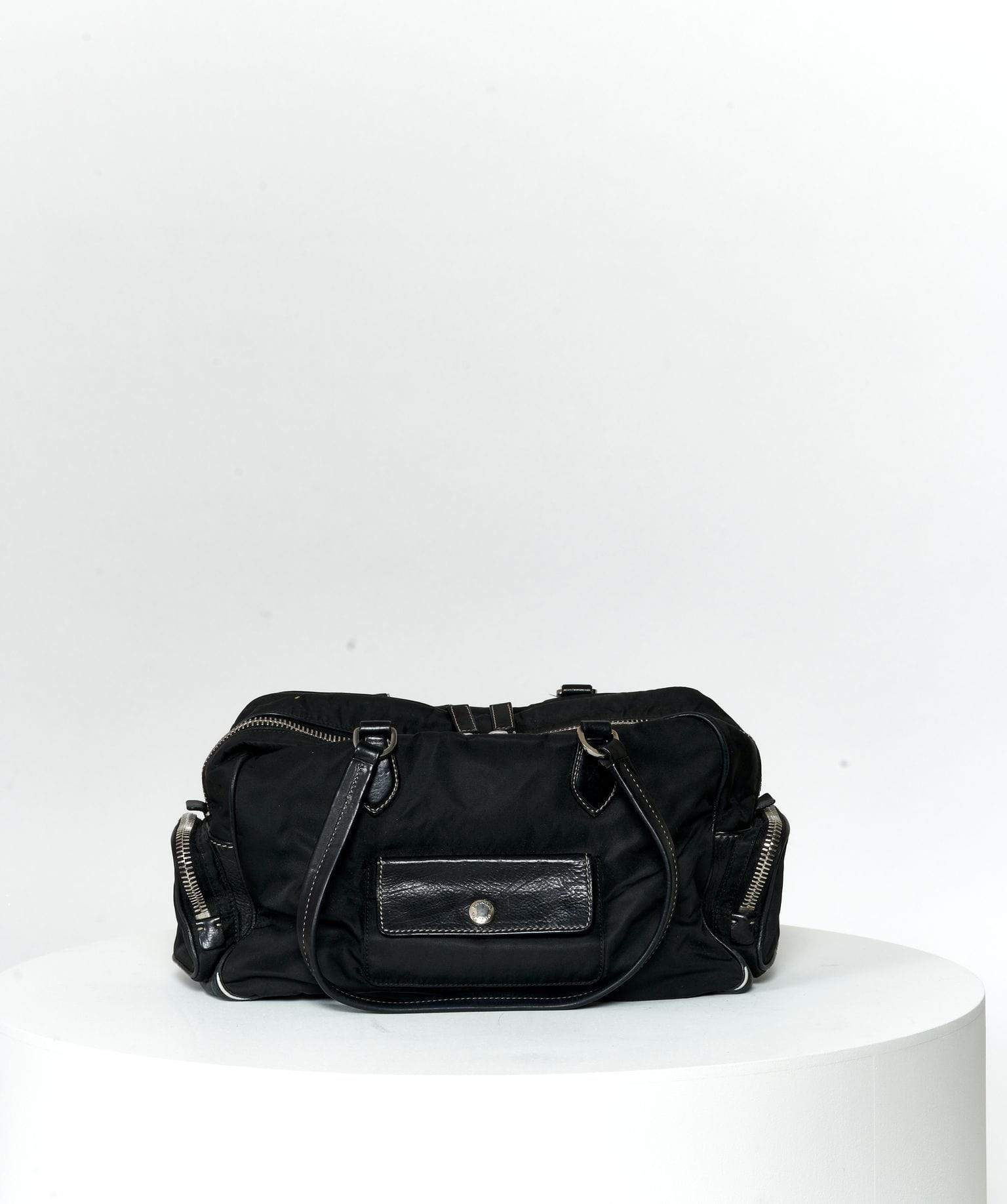 Prada Prada Black Nylon Multi Pocket Top Handle Bag