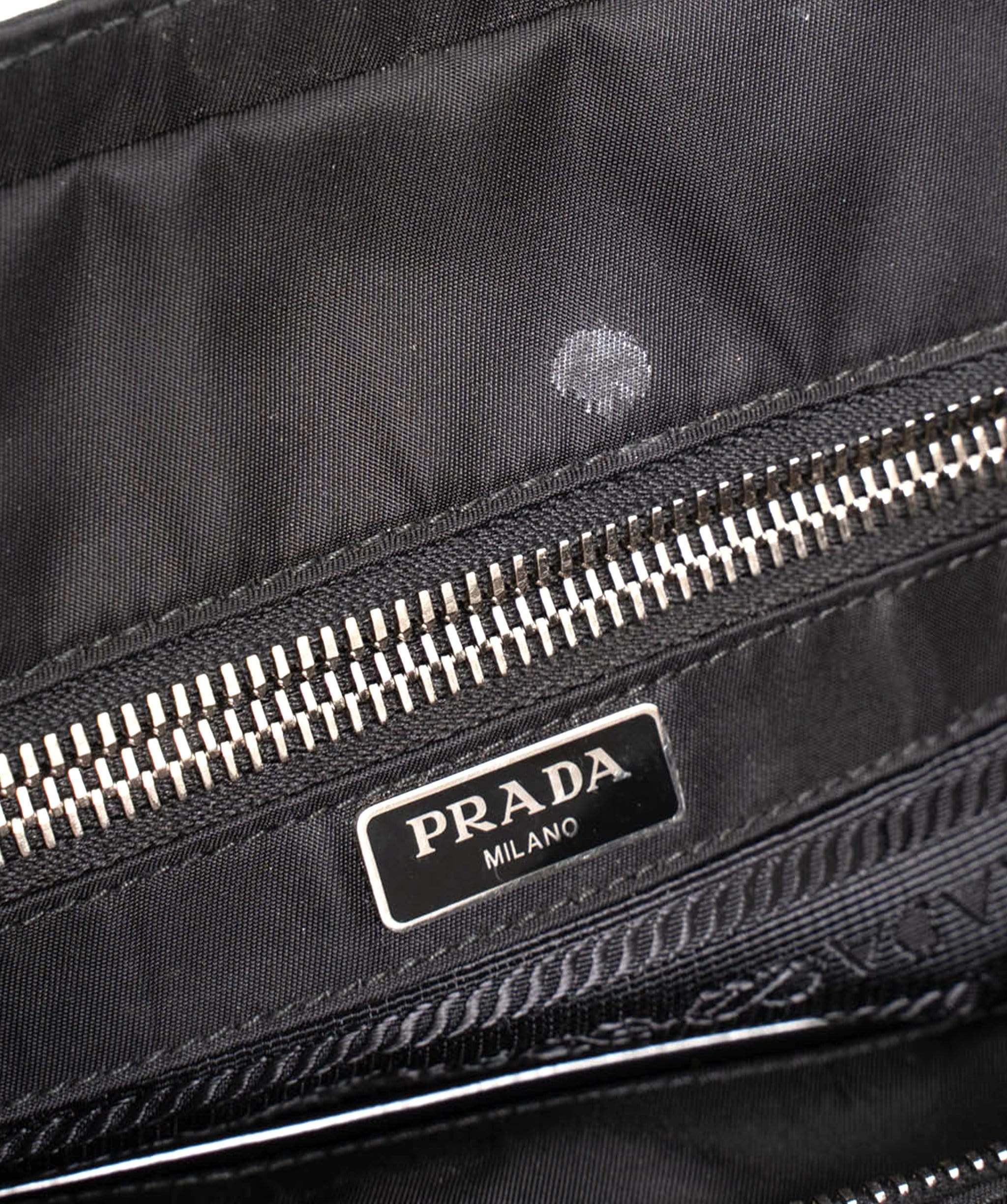 Prada Prada Black Nylon Top Handle Tote Bag  - AGL1376