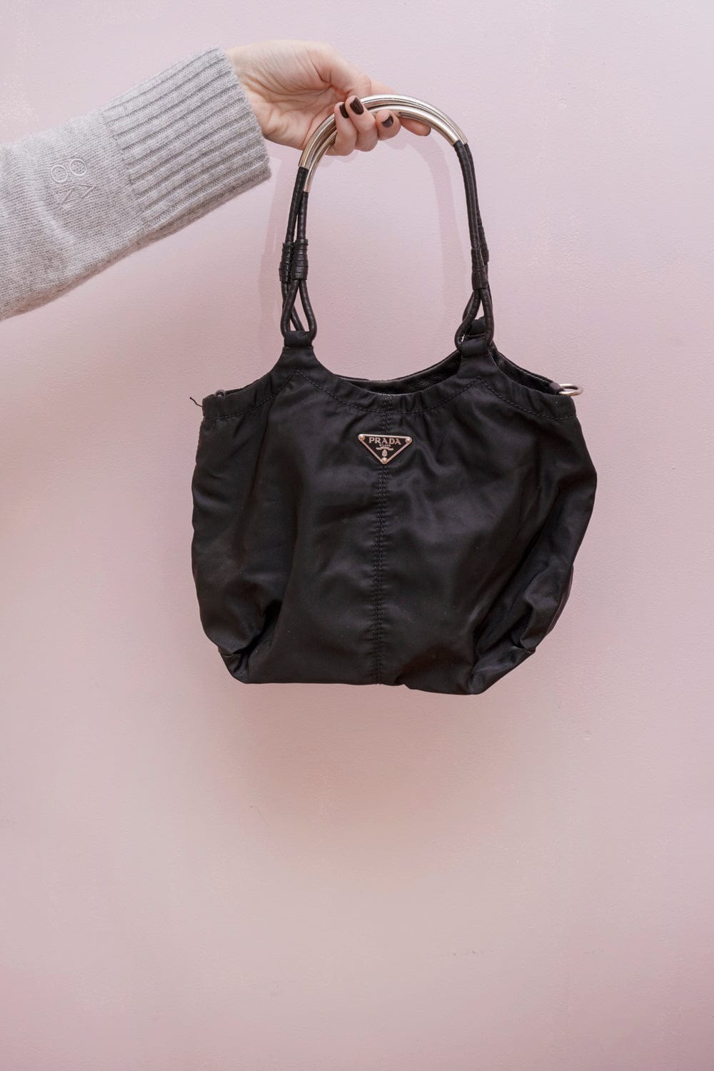 Prada Prada Black Nylon Tote Bag - AGL1641