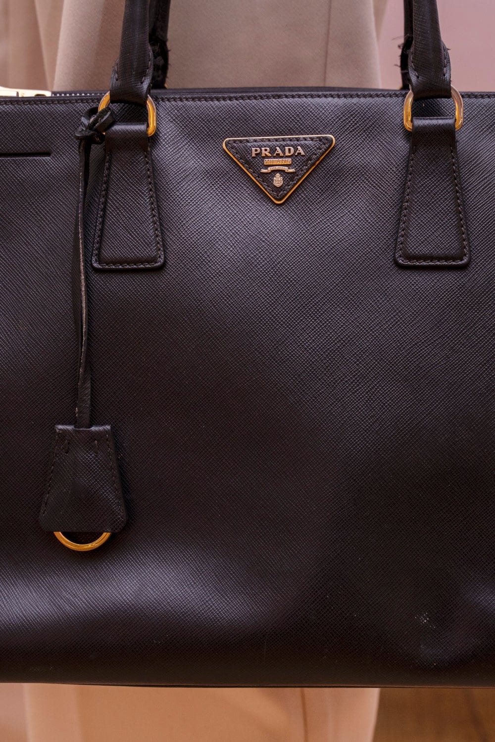 Prada Prada Black Saffiano Leather Tote Bag  - AGL1609