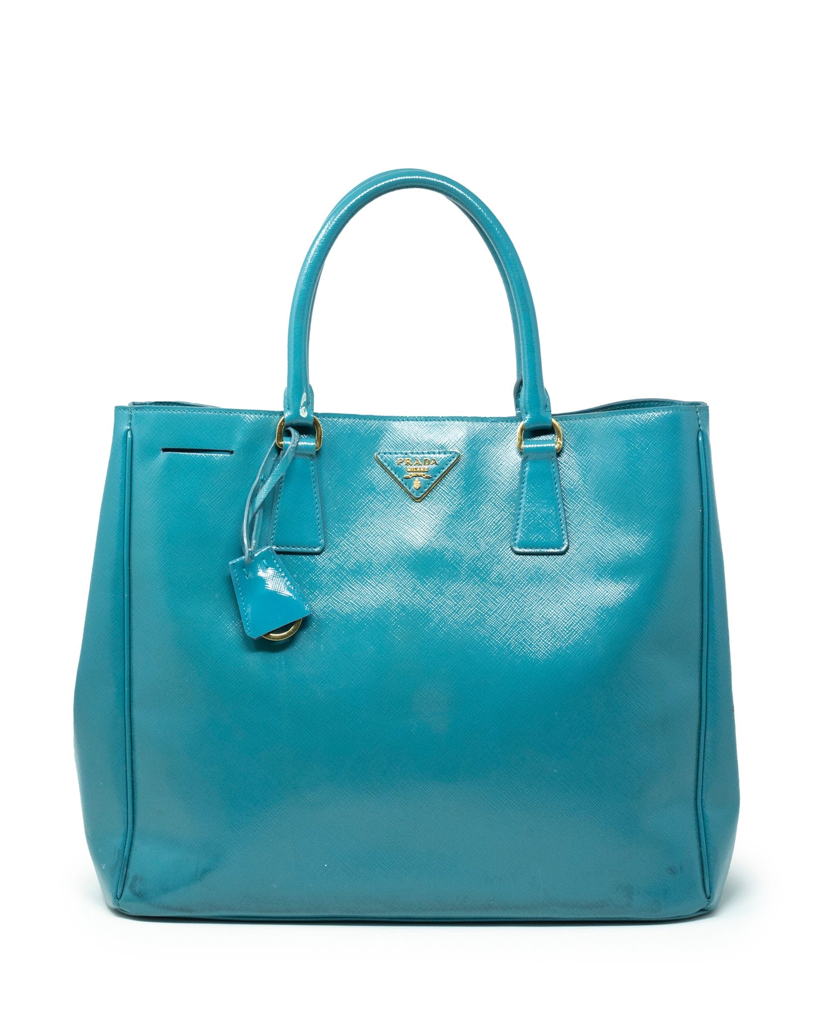 Prada Prada Blue Saffiano Leather Tote Bag GHW - AGL1937