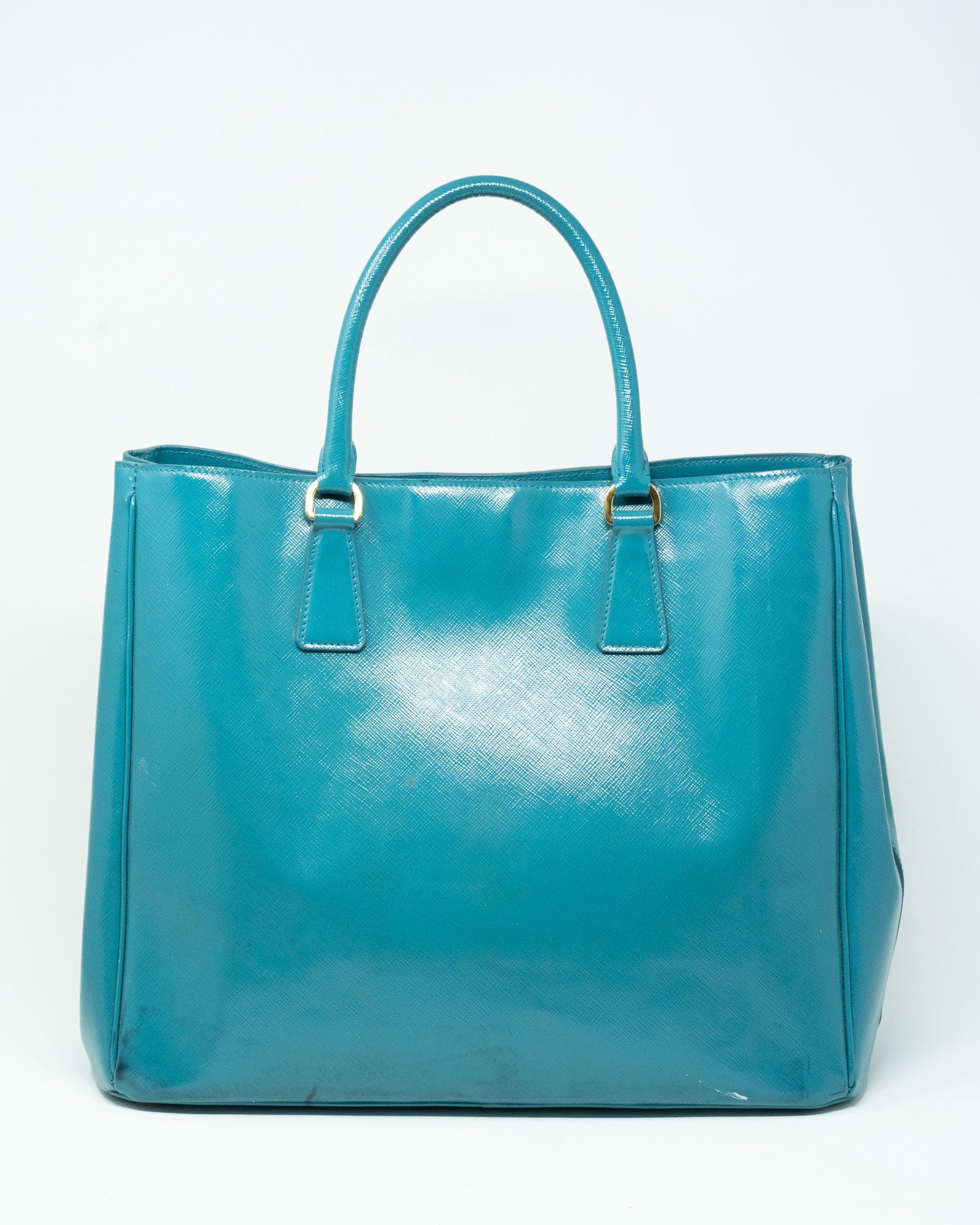 Prada Prada Blue Saffiano Leather Tote Bag GHW - AGL1937