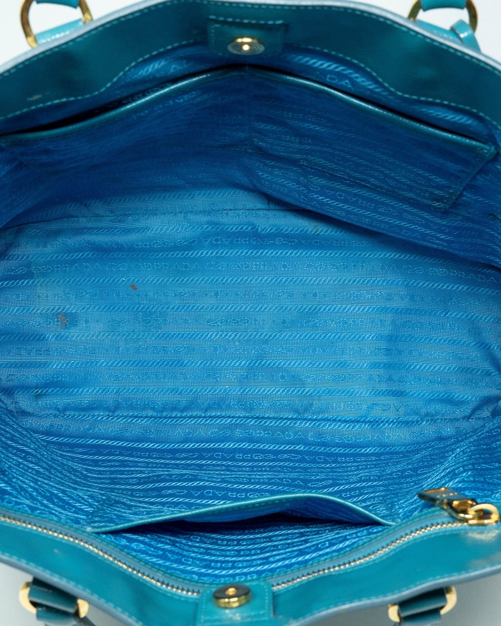 Prada Prada Blue Saffiano Leather Tote Bag GHW - AGL1937