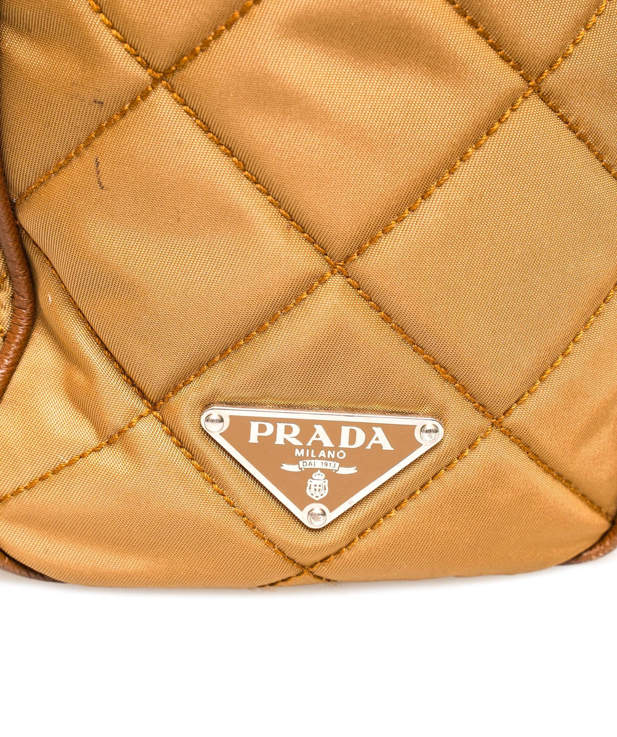 Prada Prada Brown Quilted Nylon Tote Bag PHW - AGL1373