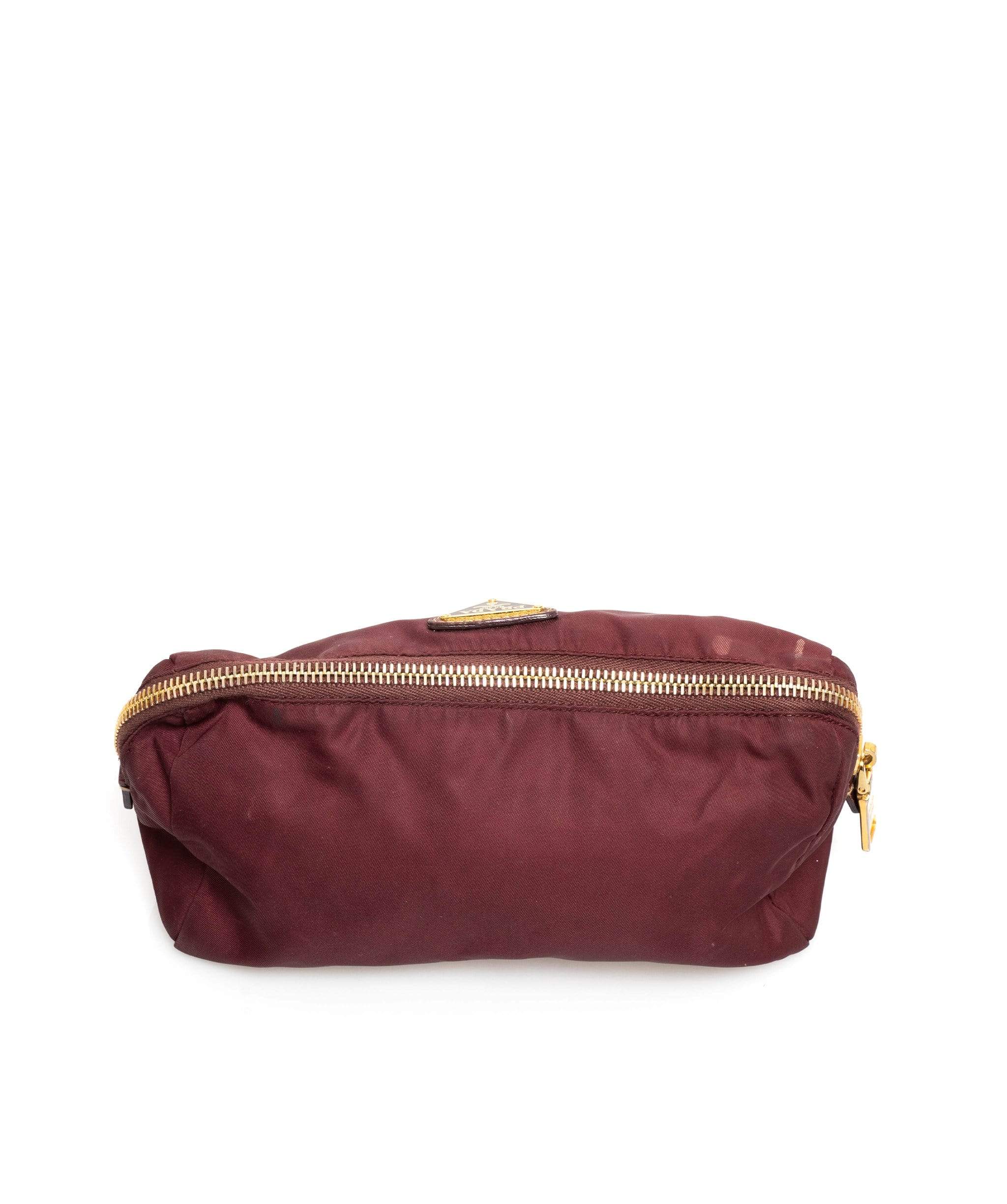 Prada PRADA Burgundy Nylon Pouch MW2760