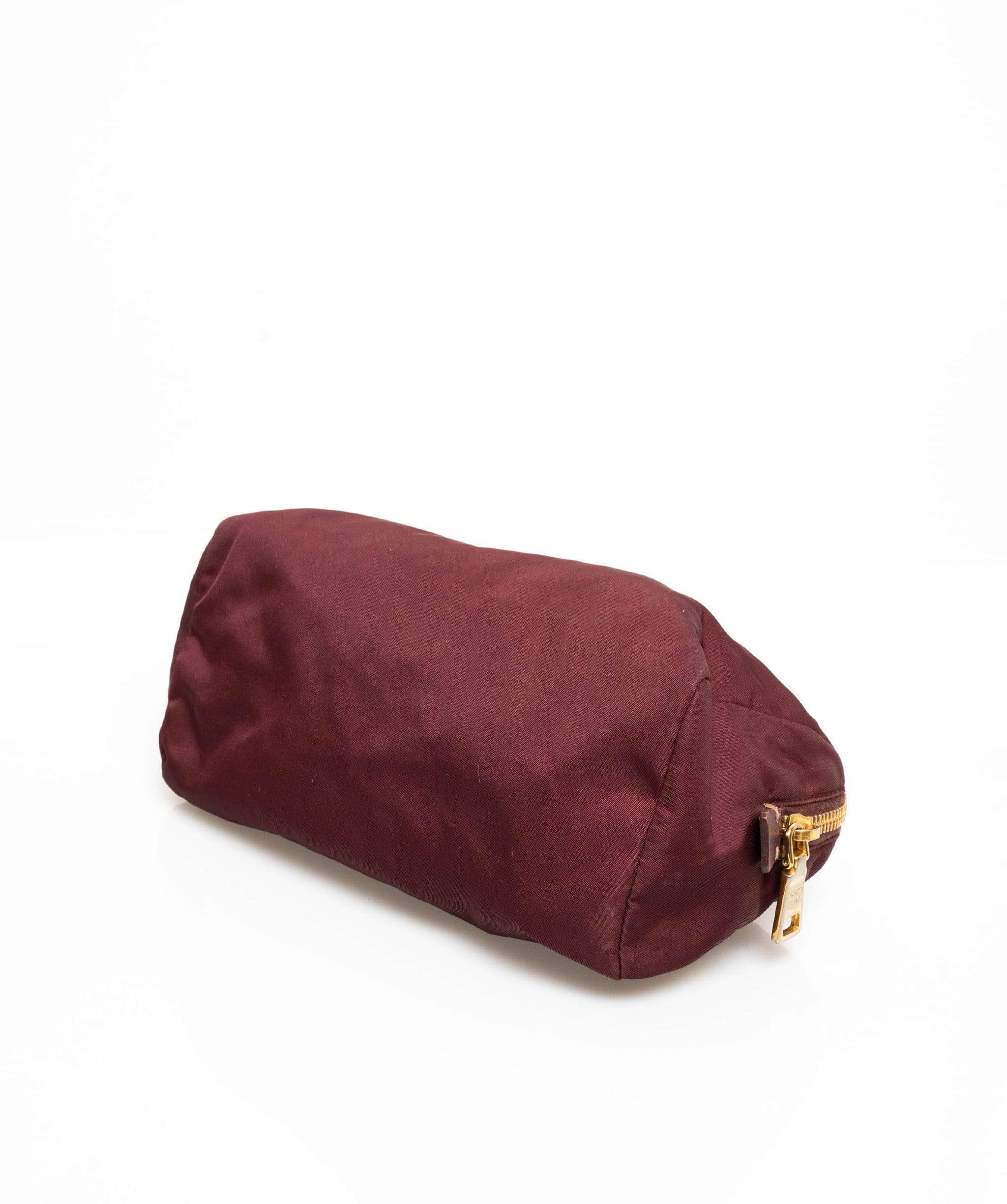 Prada PRADA Burgundy Nylon Pouch MW2760