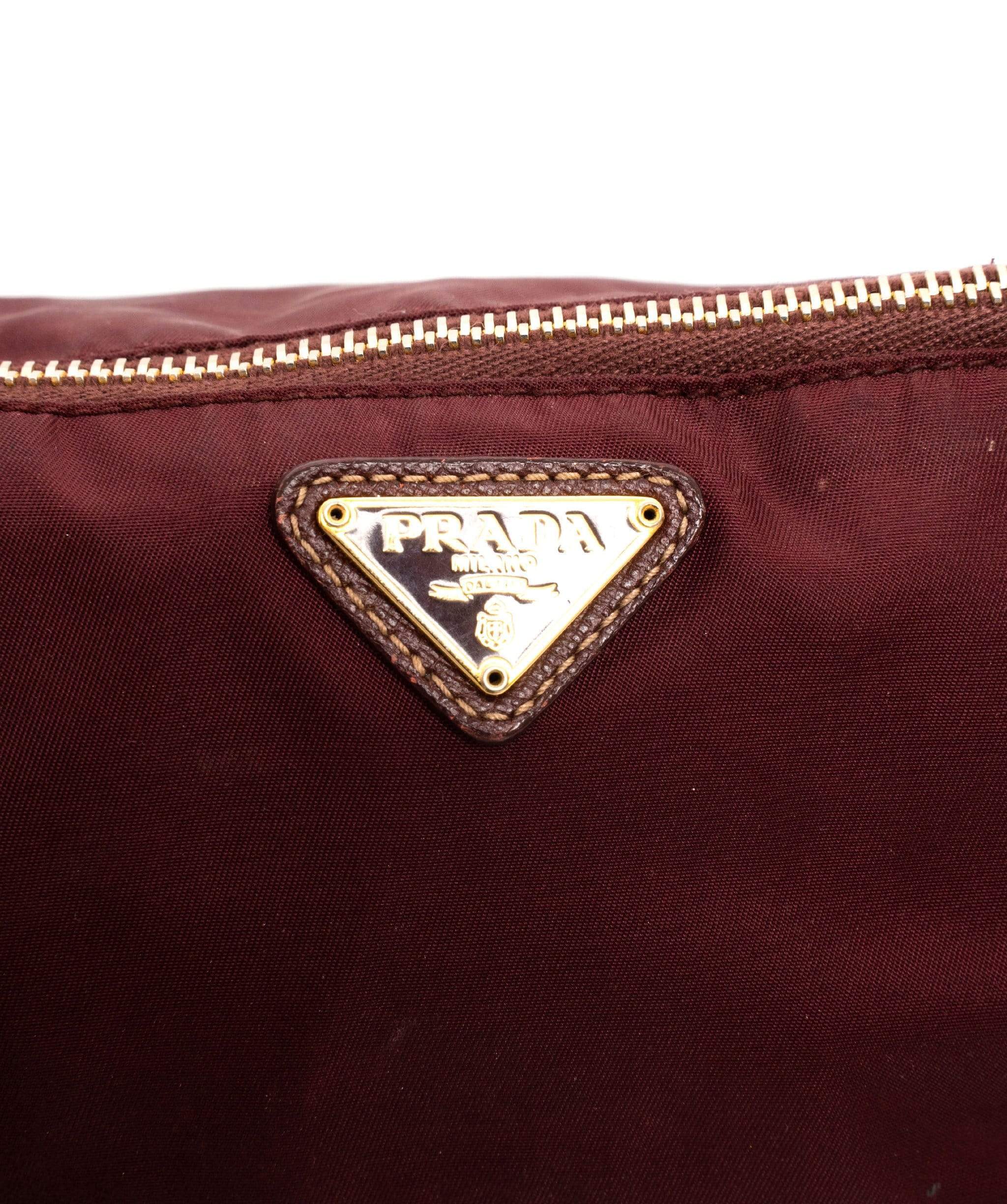 Prada PRADA Burgundy Nylon Pouch MW2760