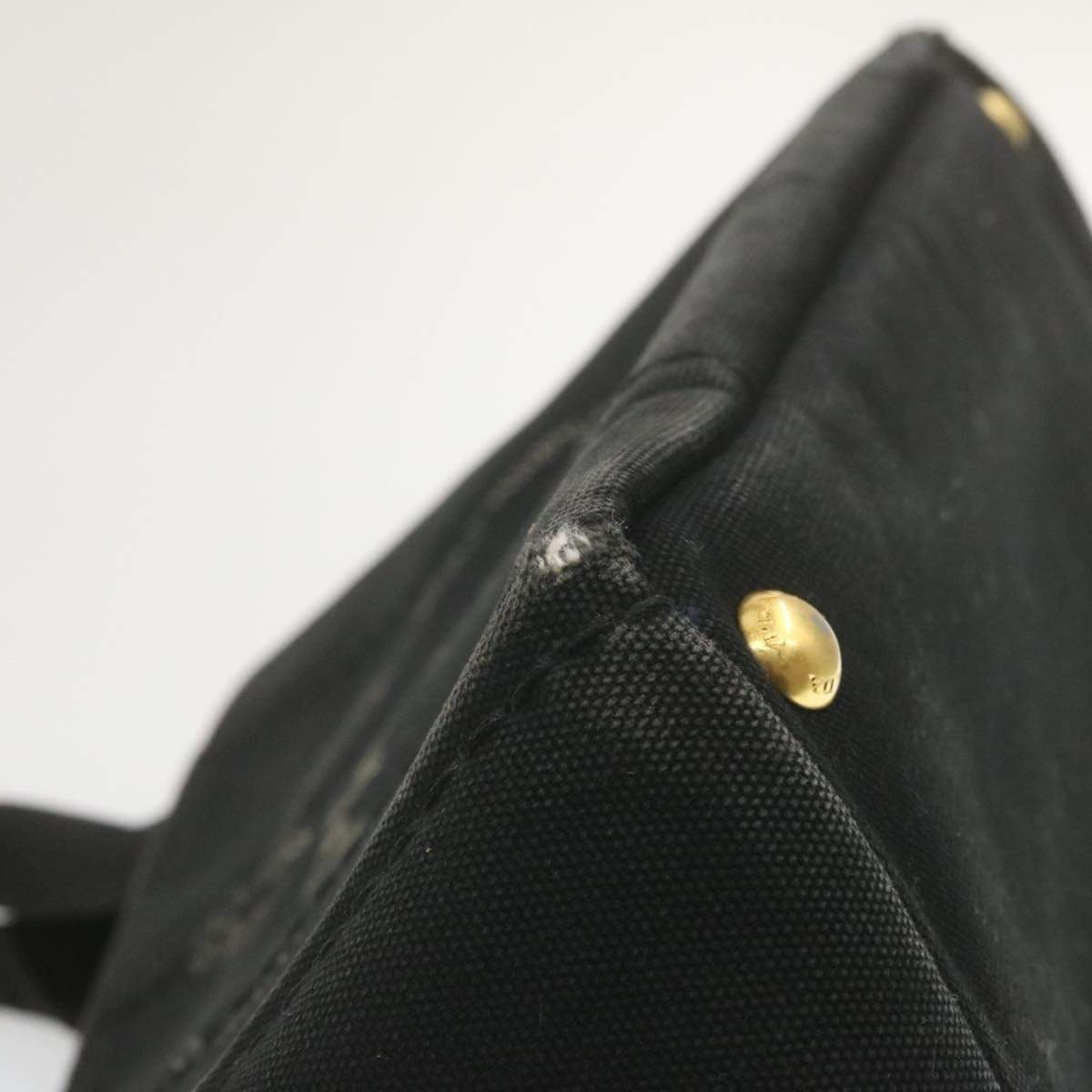 Prada PRADA Canapa Hand Bag Black Canvas GM