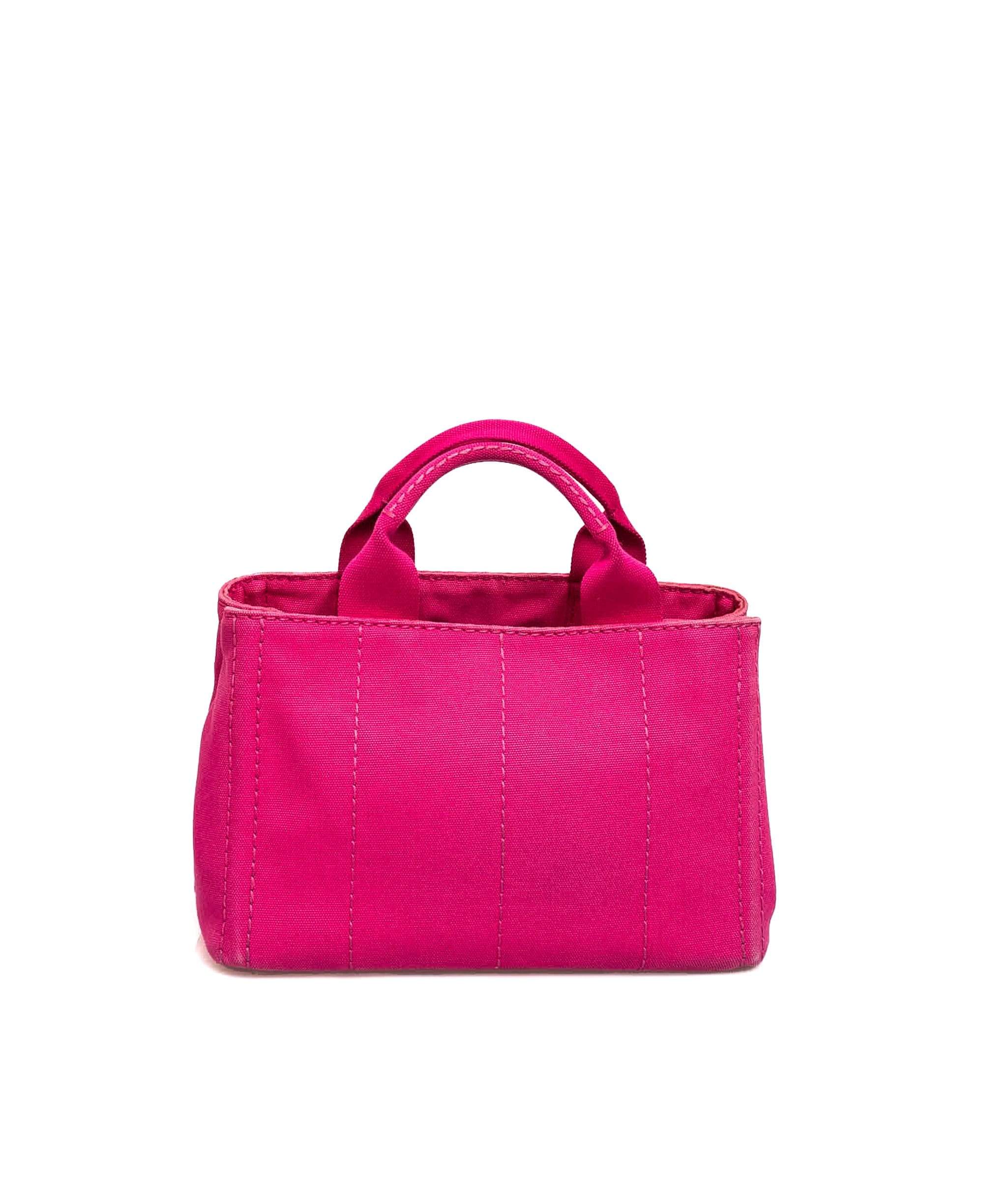 Prada Prada Canapa Pink Tote Bag with Strap - AWL1930