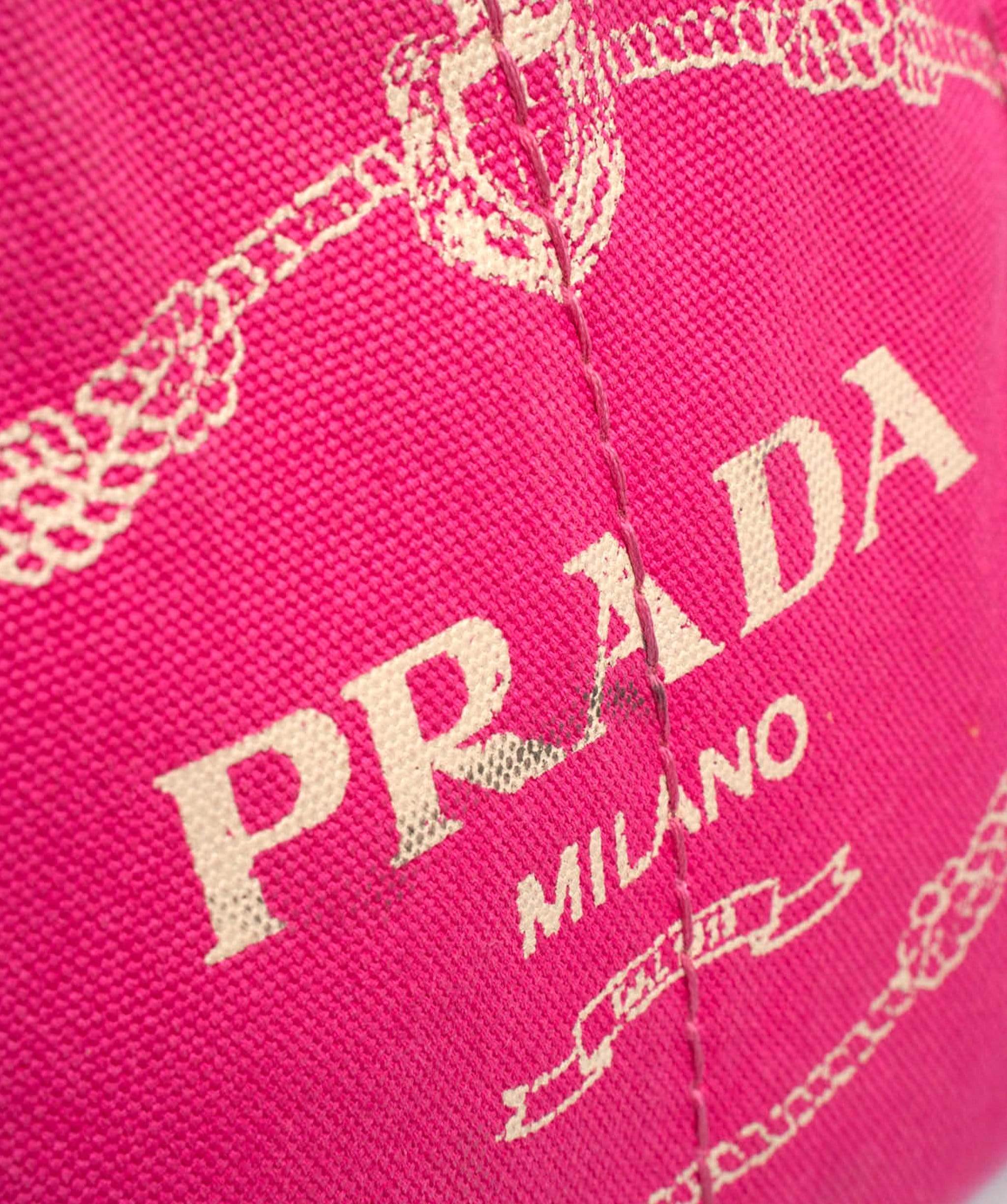 Prada Prada Canapa Pink Tote Bag with Strap - AWL1930