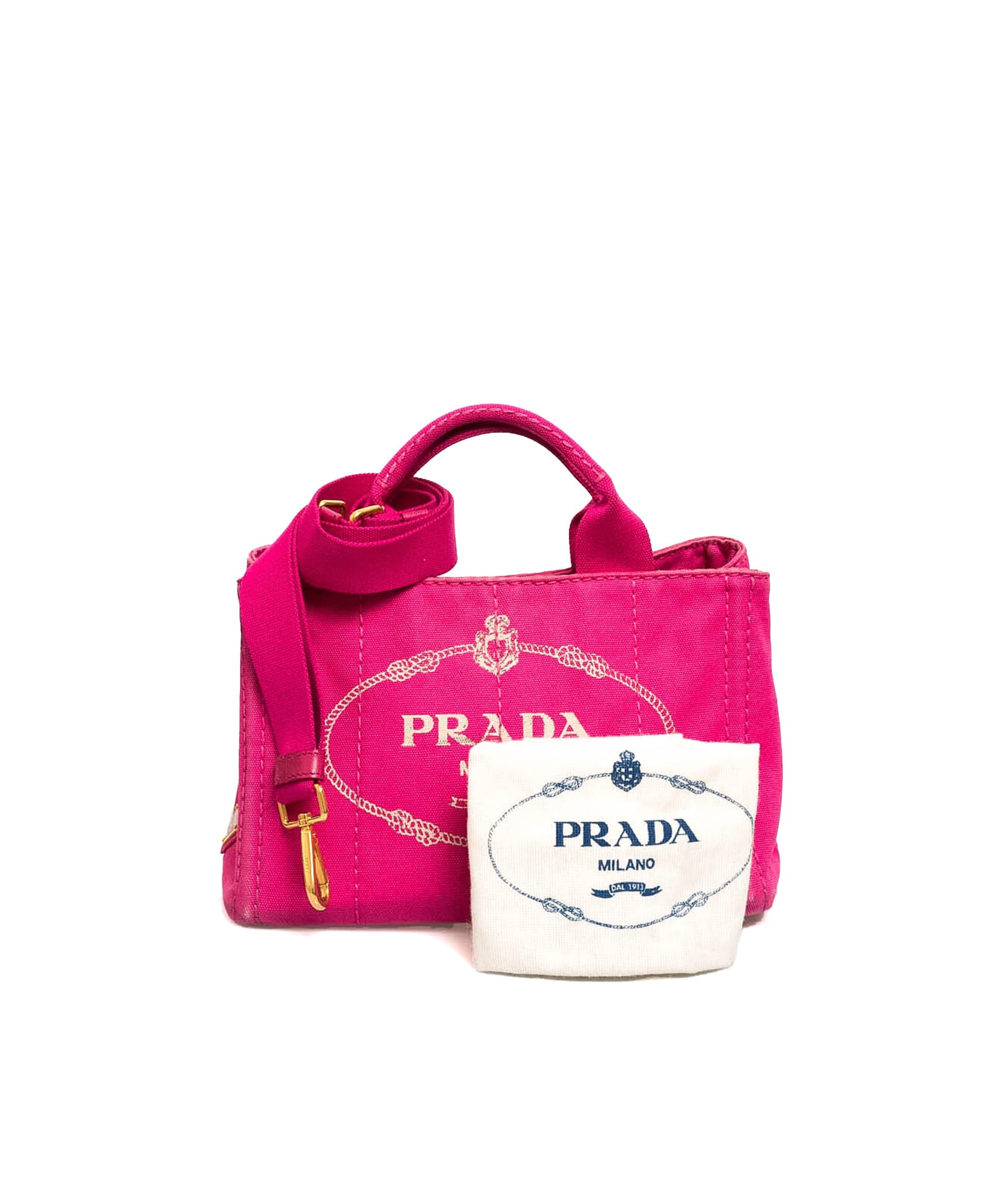 Prada Prada Canapa Pink Tote Bag with Strap - AWL1930