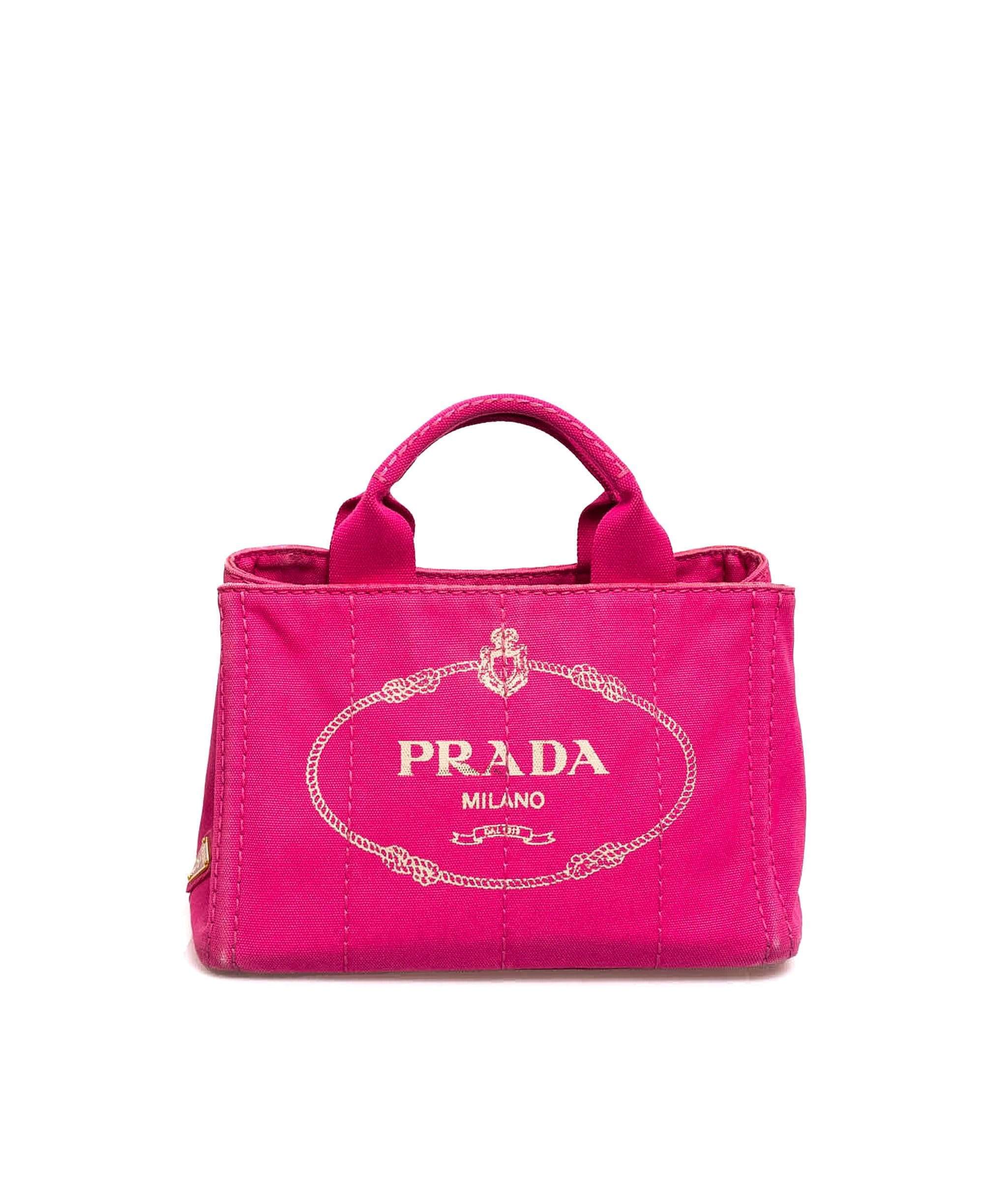 Prada Prada Canapa Pink Tote Bag with Strap - AWL1930