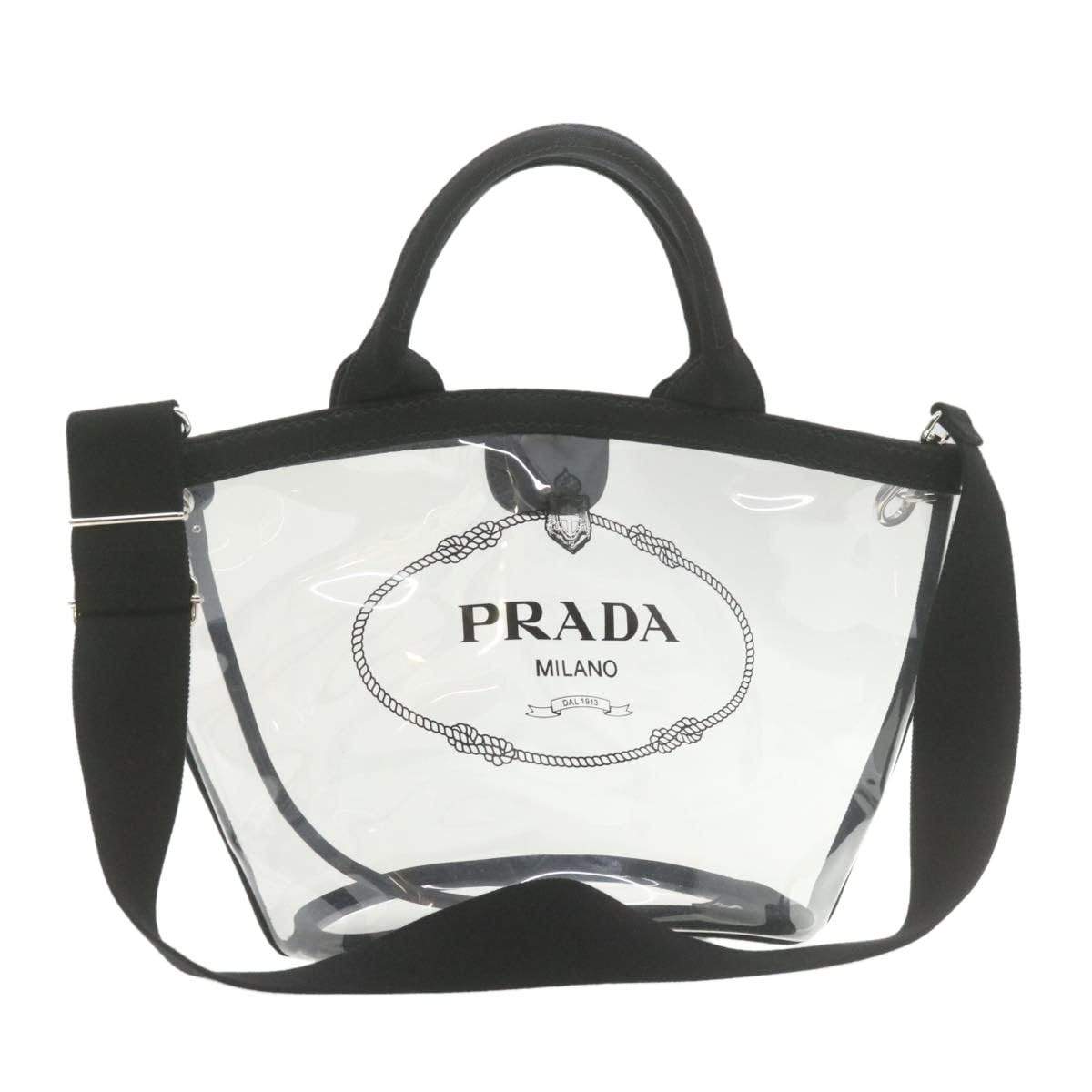 Prada PRADA Canapa Vinyl Clear Tote Bag AWL1108