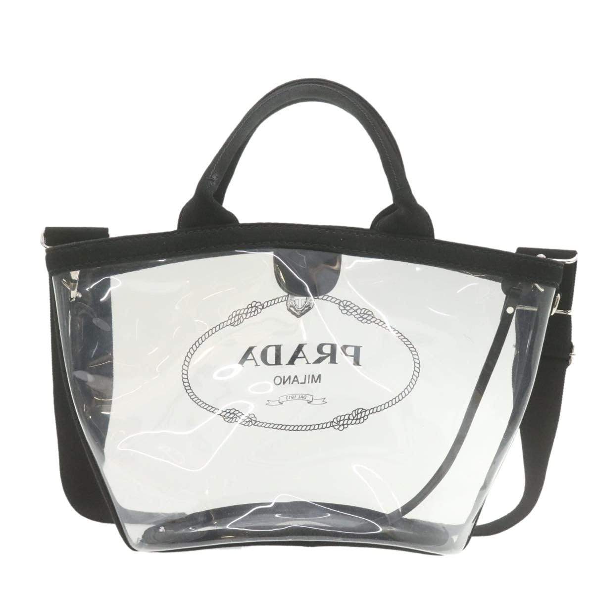 Prada PRADA Canapa Vinyl Clear Tote Bag AWL1108