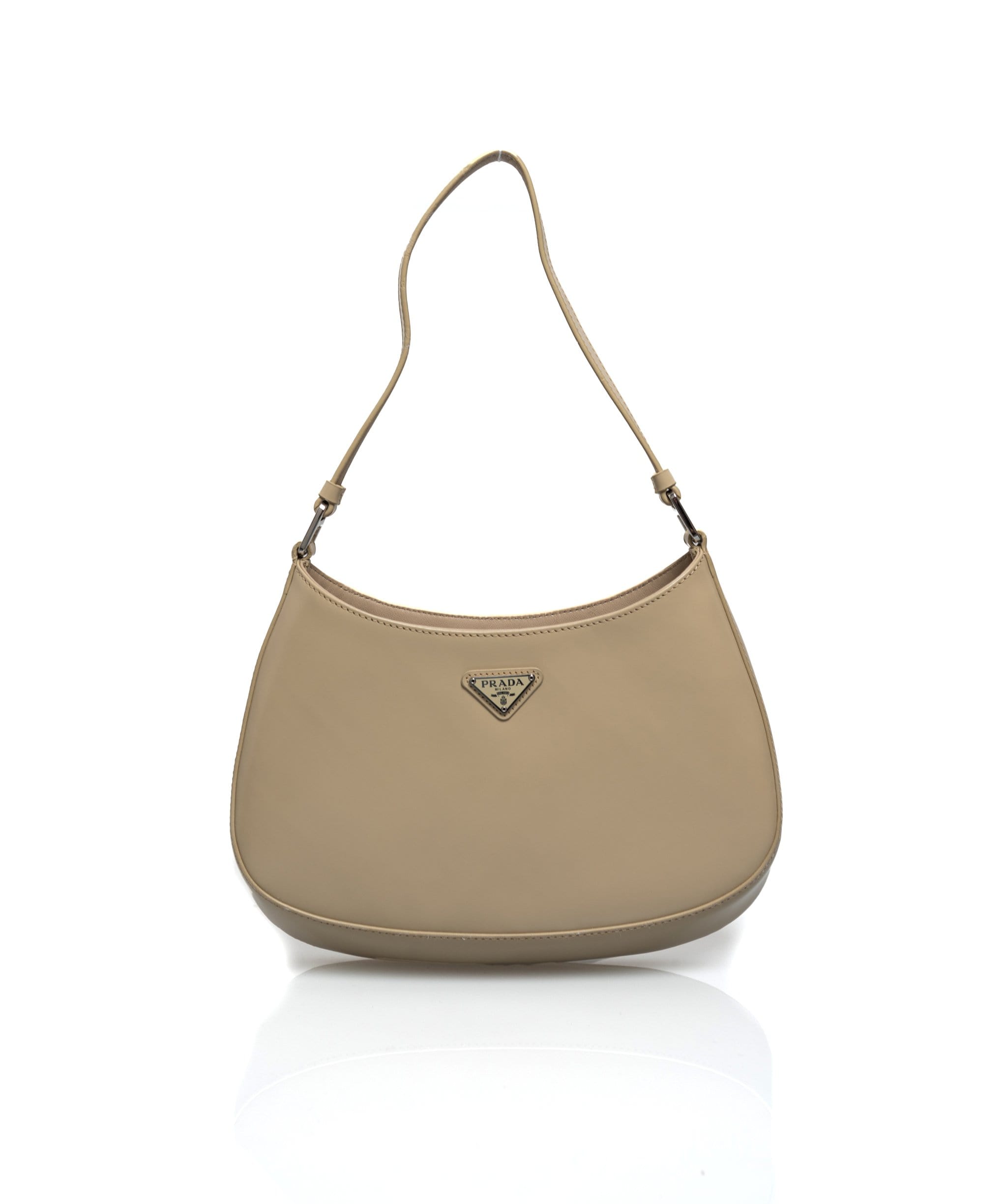 Prada Prada Cleo Cream Leather Bag - ADL1395