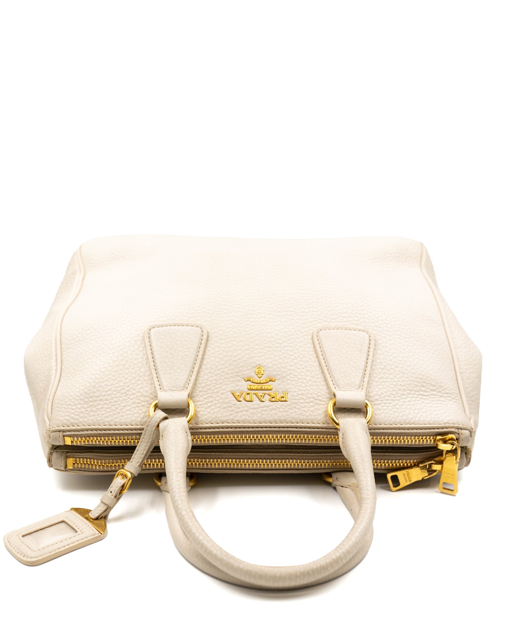 Prada Prada Cream Leather Tote Bag GHW  - AGL2112